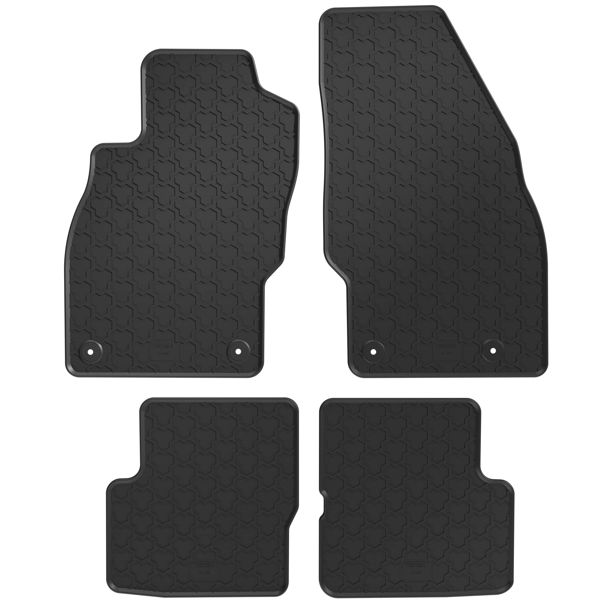 Tappetini in gomma per Opel Corsa E 2014-2019