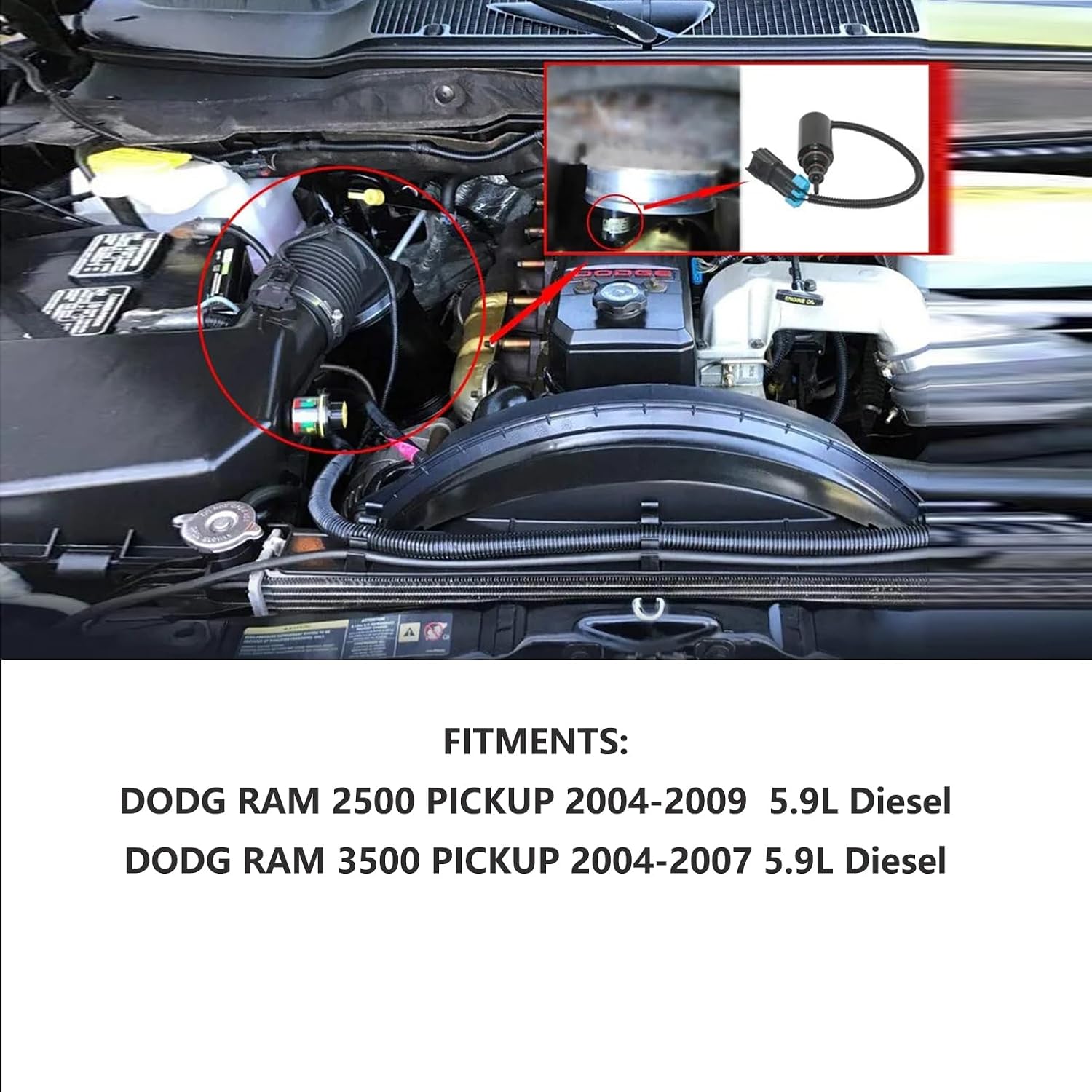 4036054 Air Control Valve Turbo Wastegate Control Solenoid 5140305AA fits Dod.ge Ram 5.9L truck 1500 2500 04.5-09 ISB/QSB engines