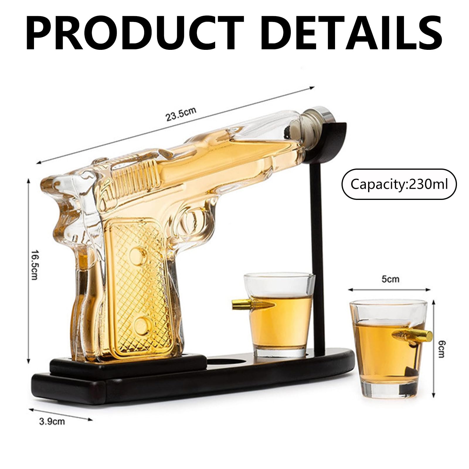 Decantador De Whisky, Vaso Whisky Regalos Jarra De Whisky Juego Decantador De Whisky Dispensador De Whisky Para Licor Con 2 Vasos De Chupito, Aniversario Para Hombre
