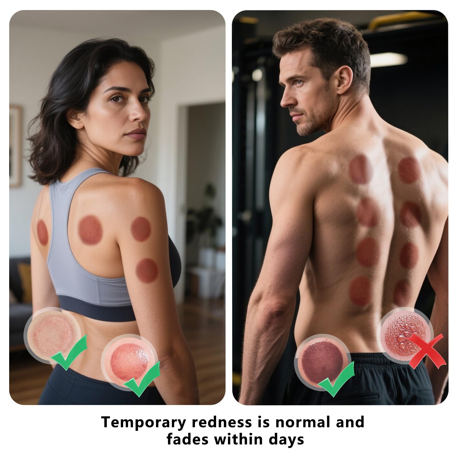 LIFELEC Kit di coppettazione 6 in 1 per terapia di massaggio con luce rossa, set di coppettazione elettrica con 12 livelli di temperatura e aspirazione, migliora la circolazione sanguigna, allevia il