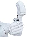 Whitedot Albatross Levlon Cricket Batting Gloves Idol for Mens/Large/Adult, Left Hand (White, Material: Thermoplastic Polyurethane) gallery image