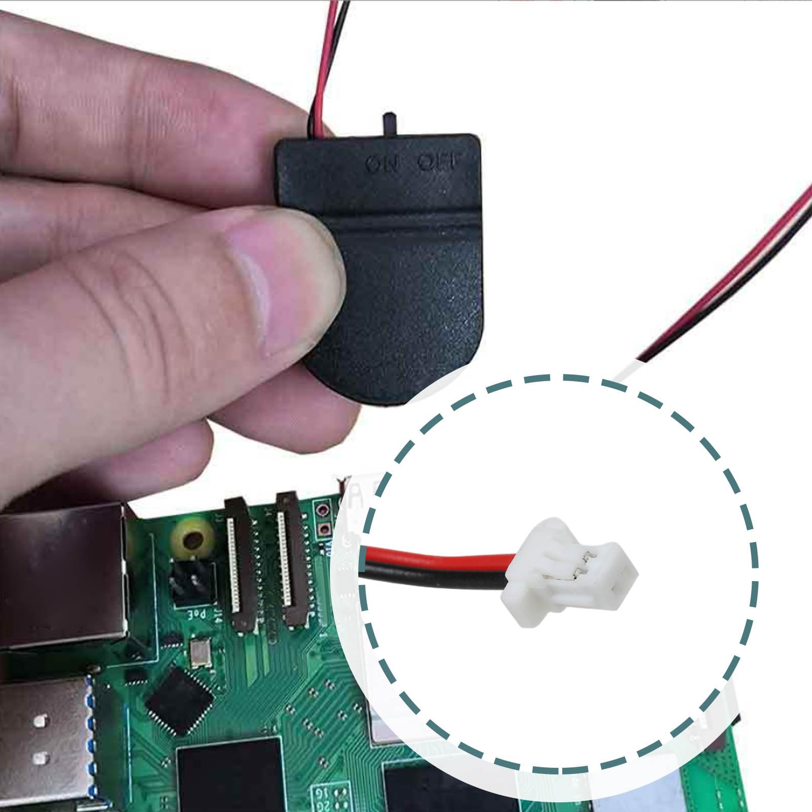 5 soportes de batería RTC con interruptor Q3F49669 compatible con batería LIR CR2032 compatible con modelo Pi 5 — view 3