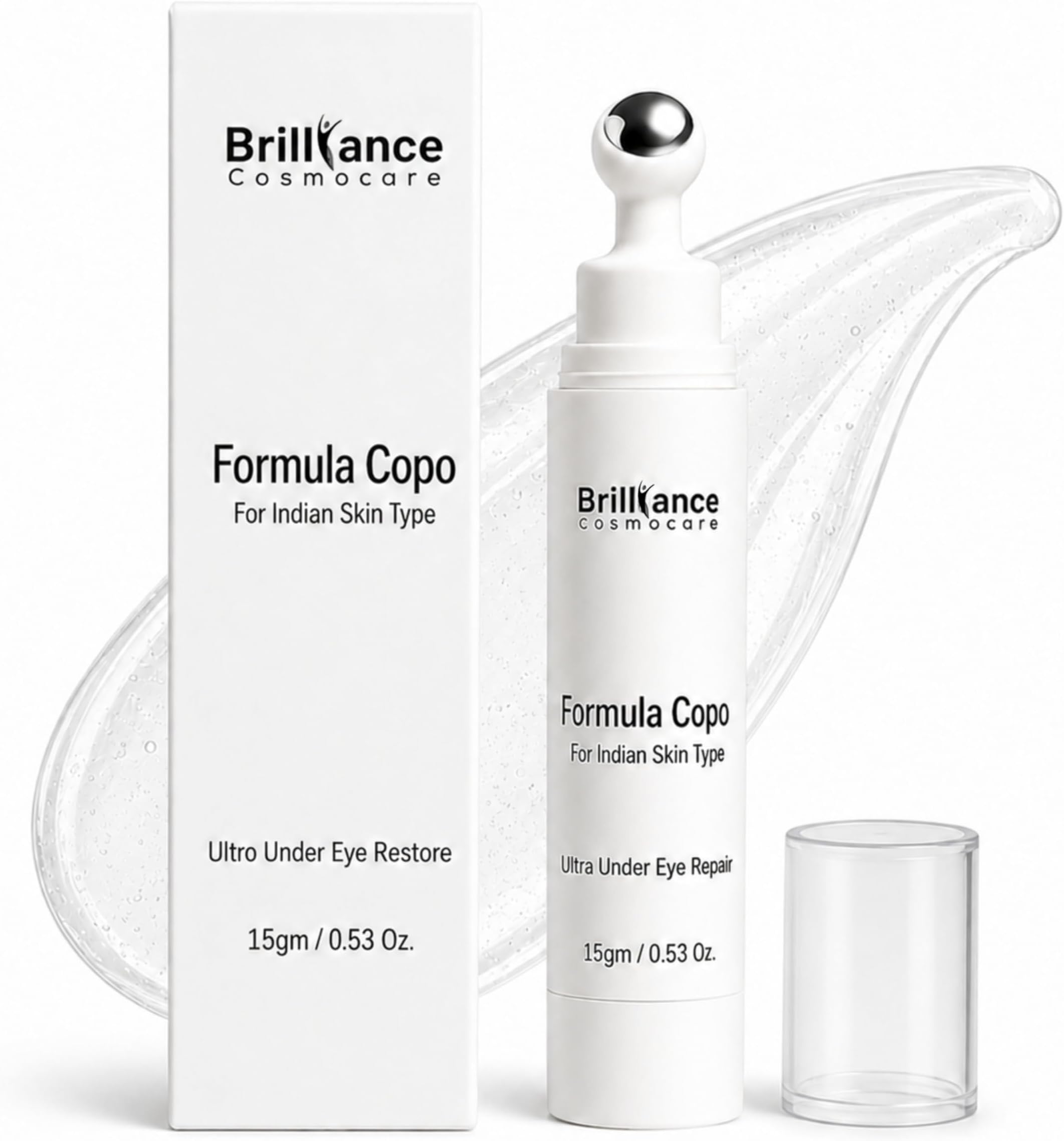 - Brilliance Under Eye Serum for Dark Circles & Puffiness 15g, Hydrating | Anti-Ageing Formula with Peptides, Niacinamide & Hyaluronic Acid | Reduces Fine Lines, Unisex, Derm-Tested