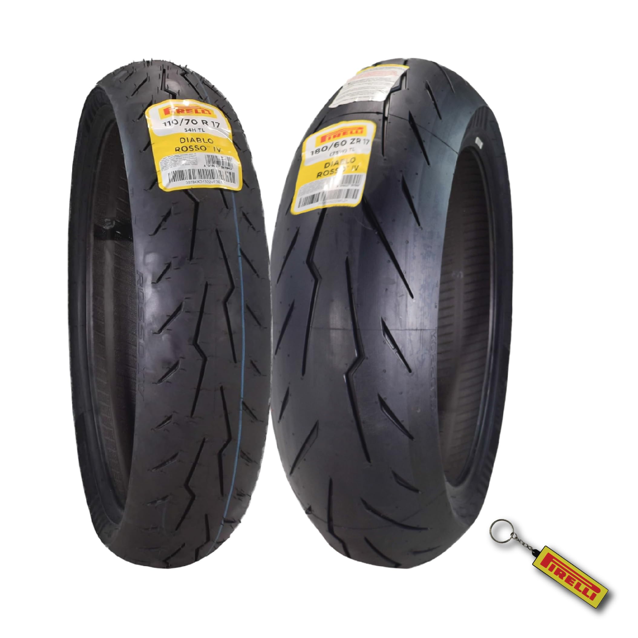 Pirelli Diablo Rosso IV Front &amp; Rear Tire Set 110/70 ZR 17 &amp; 180/60 ZR 17