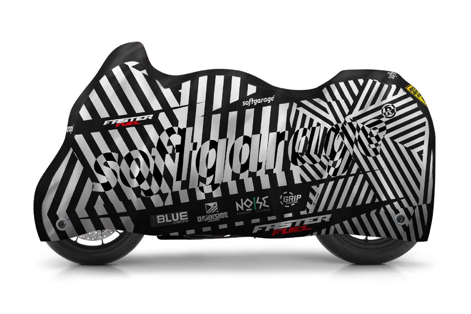 Moto Race Design Razzle Outdoor Motorradabdeckung Faltgarage Abdeckplane Schutzhülle Regenfest Winterfest Staubdicht 505-4042V85
