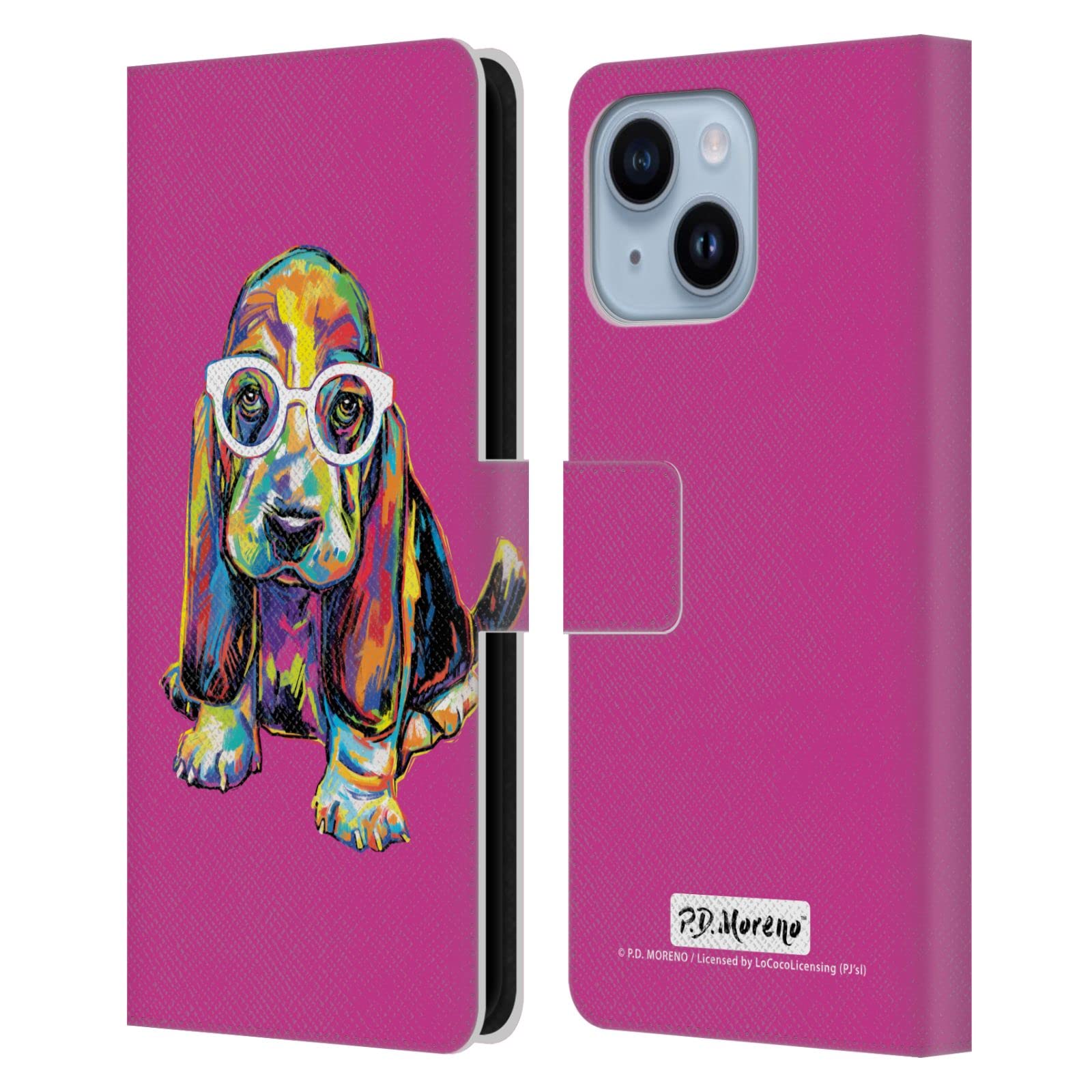 Basset Chiens Étui Portefeuille pour Smartphone Apple iPhone 14 Plus - 7