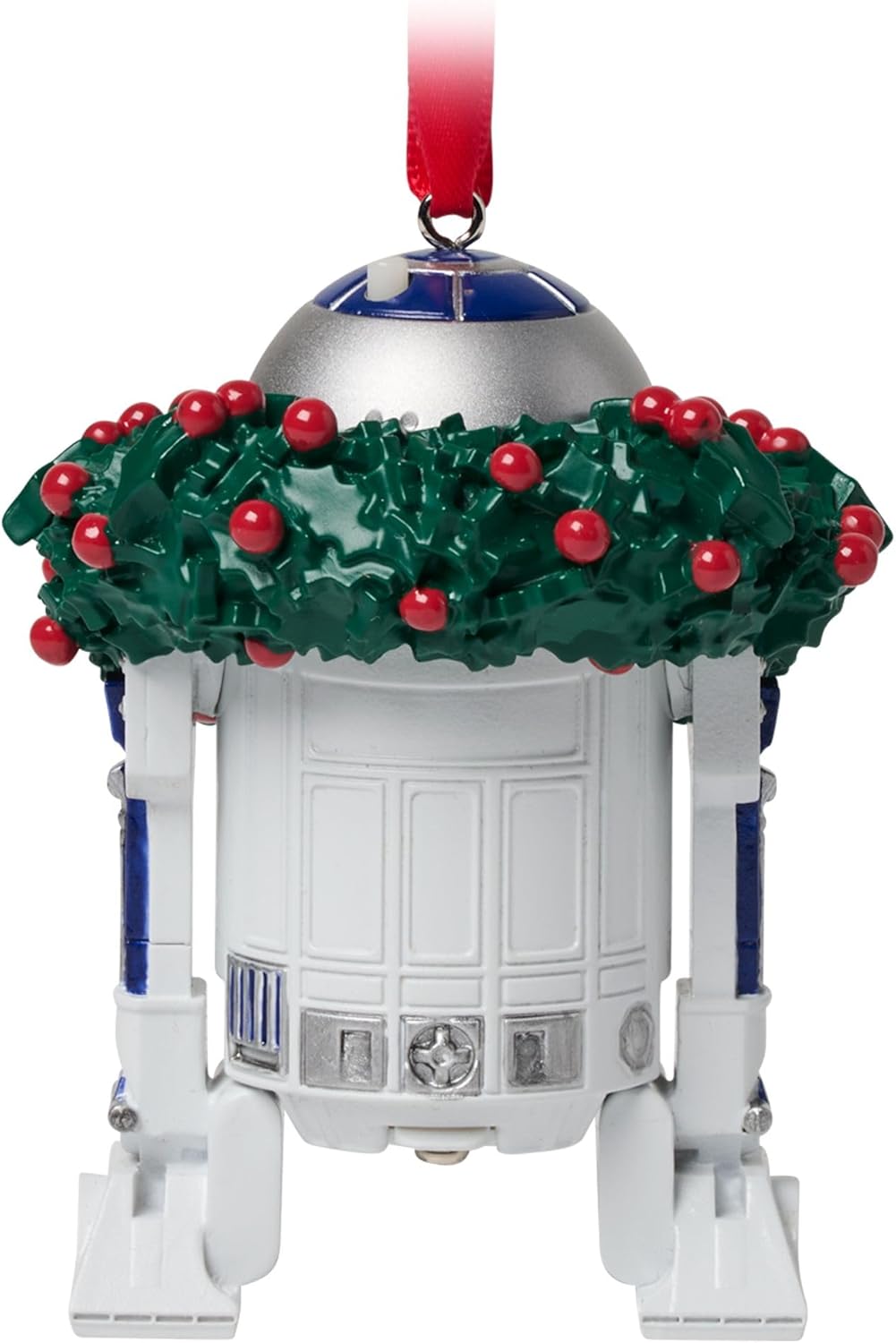 Disney Store Official R2-D2 Light and Sound Festive Hanging Ornament, Star Wars Droid, Christmas Tree Decoration, 8.5cm /3"