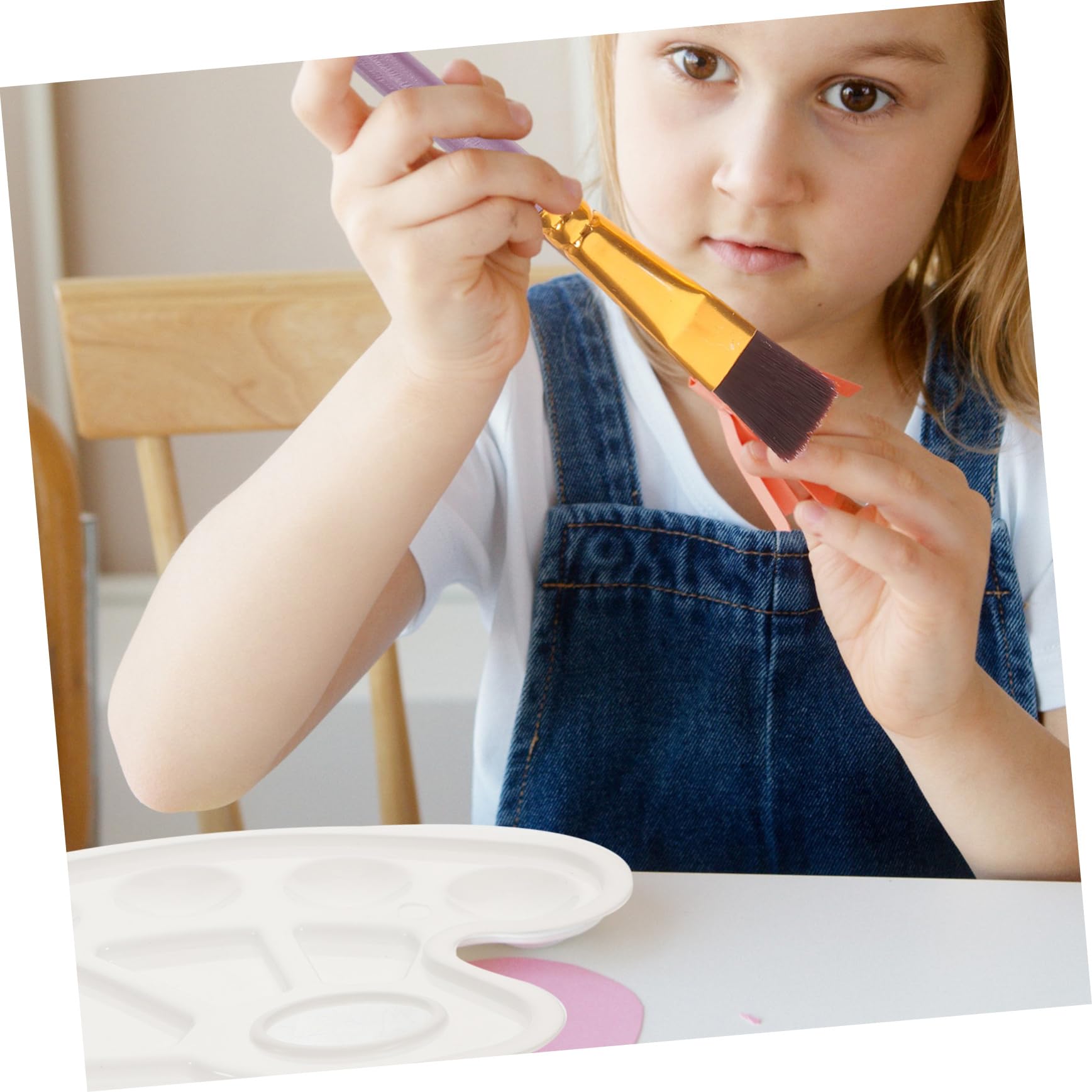 NUOBESTY 5 Set di Pennelli per Pittura Artistica Kit di Pennelli per Pittura Dettagliata con Piastra in Legno Pennello Versatile per Pittura per Uso in a Casa