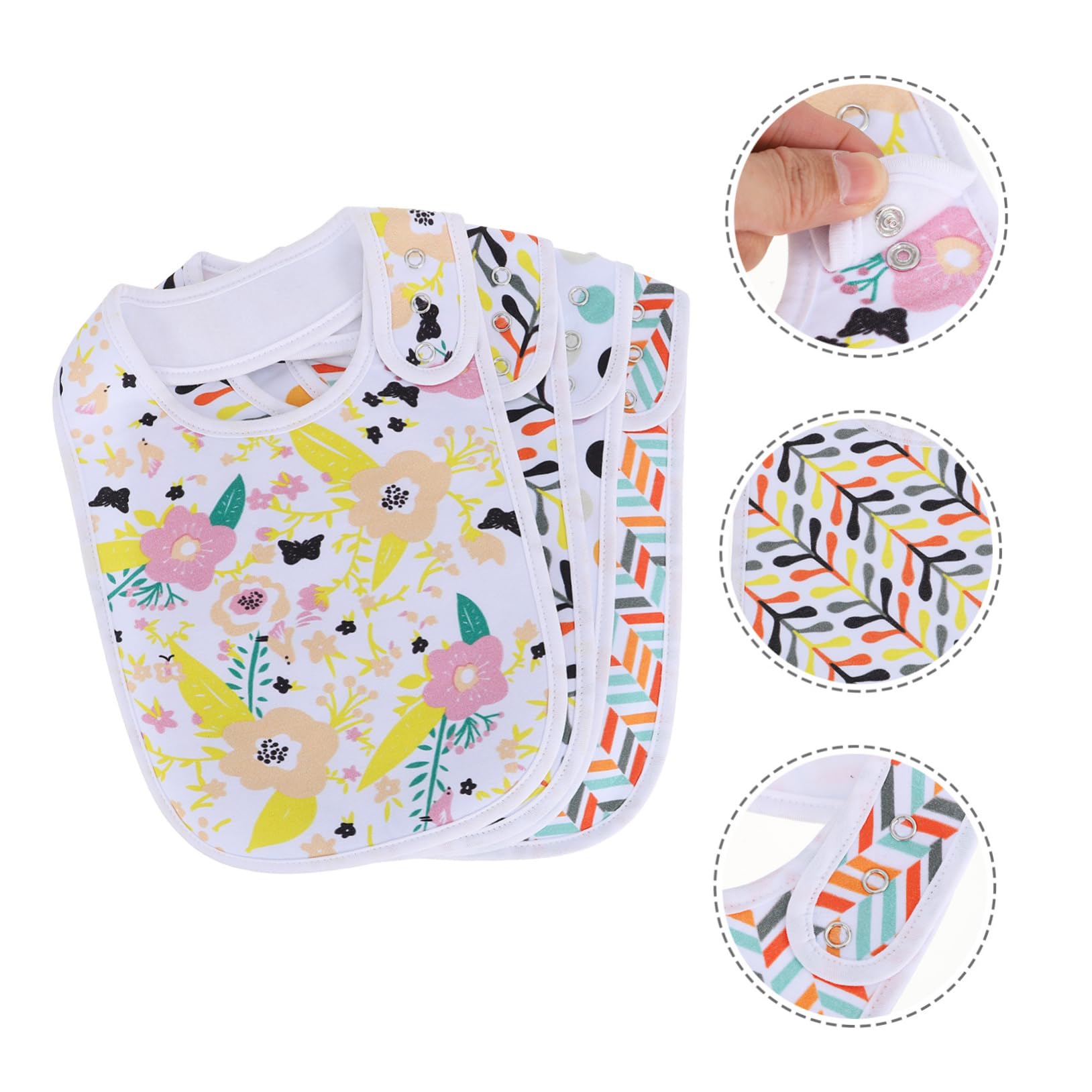 UPKOCH 8piezas Baberos De Algodón Para Bebés De Bandana Toallas Absorbentes Para Bebés y Perfectos y Eructa y Transpirables
