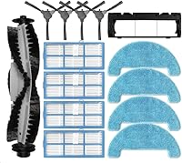 Vista 1 de Repuesto de cepillo lateral principal HEPA filtro trapeador paño paño cubierta de cepillo compatible con Bagotte BG600/BG700/BG750/BG800 MAX
