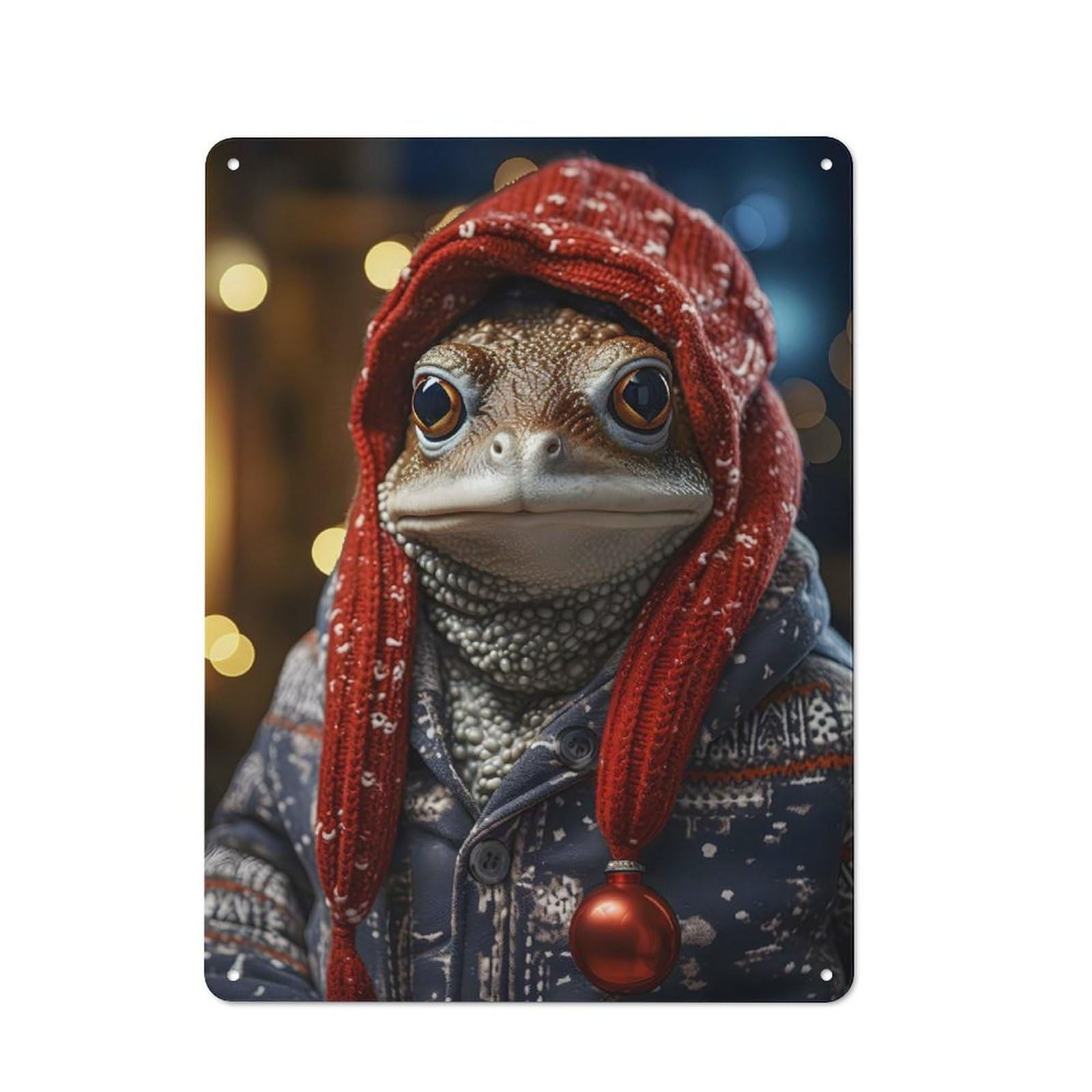 Junmoney Frogs Jolly Attire Vintage Metal Sign 40X30cm For Man Cave Or Games Room, For Kitchen, Dining Room And Home Bar Wall Decor