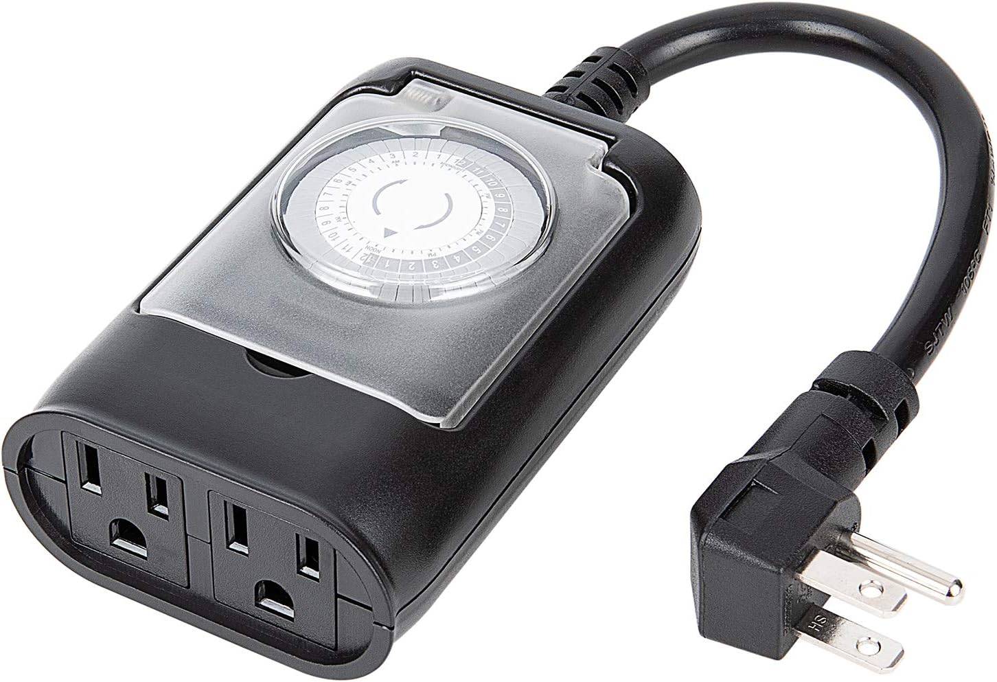 HappyElec 24-Hour Mechanical Outlet Timer Outdoor Light Timer Outlet ...