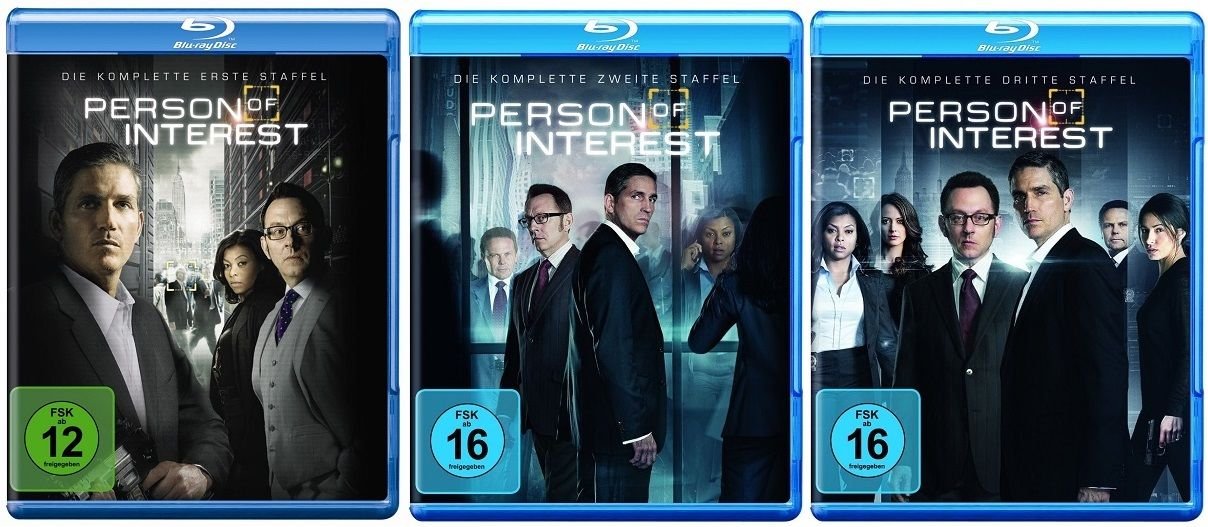 Bluray Set * Person of Interest Staffel/Season 1+2+3 Amazon.de DVD
