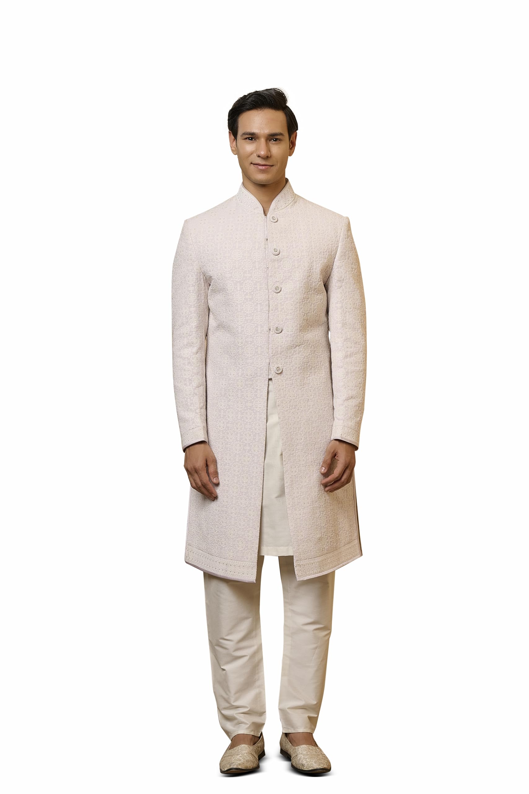 tasva Lilac Embroidered Sherwani Set-picture-32