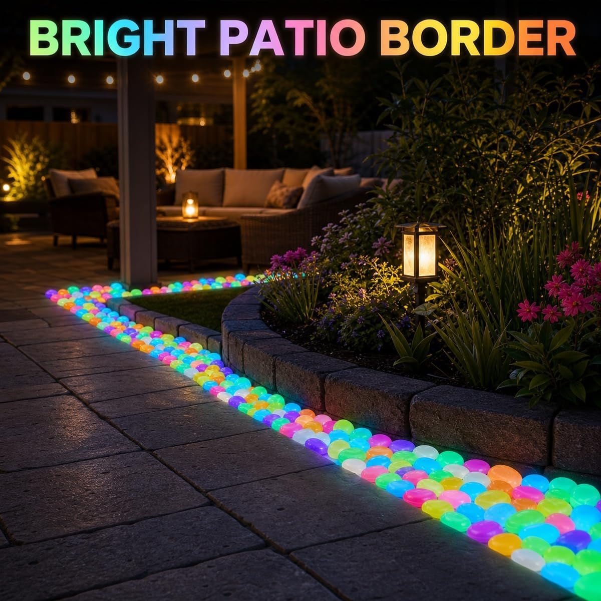 1000 PCS Glow in Dark Pebbles – Night Guide Rocks for Garden