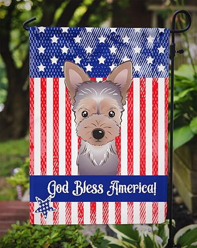 Vista 270 de Caroline's Treasures BB2171GF American Flag and Border Collie Garden Flag Mailbox Flag Decorative Yard Flag Banner Outside Patio Artwork Yard Flower