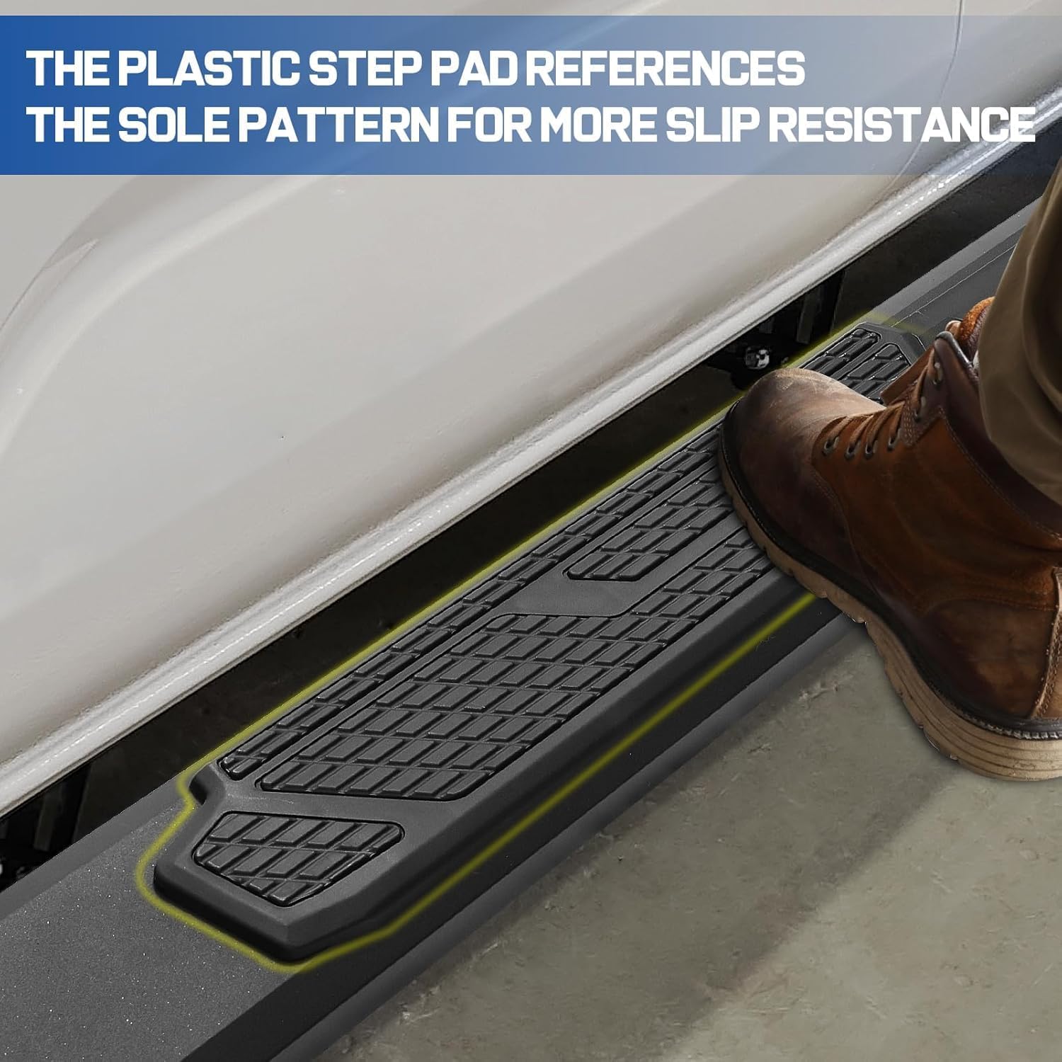 5.5Inch OE Style Running Boards Compatible with 2025 2026 Toyota 4Runner(Without Side Skirts), Black Aluminum 4runner Side Steps Nerf Bars Step Bars.