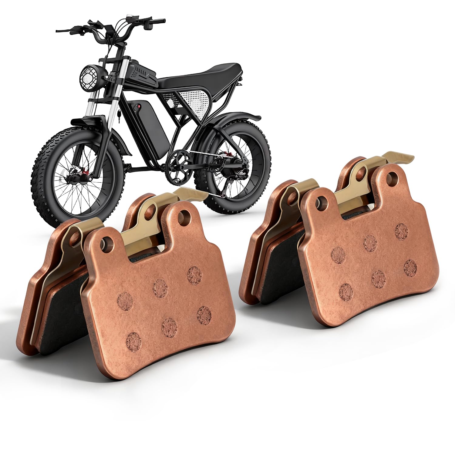 Ebike Bremsbeläge Schriftart und Hinterradbremsbeläge für Ridstar Q20 E-Bike (2 Stück)