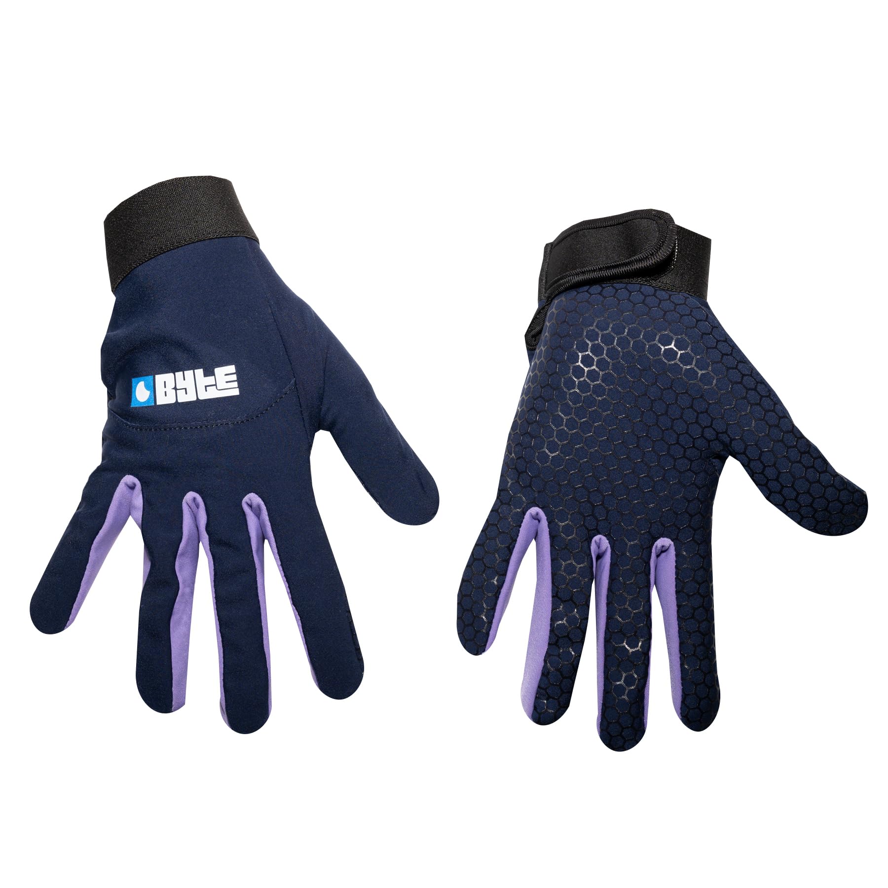 BYTE SKIN HOCKEY GLOVES NAVY PURPLE (XXXS)