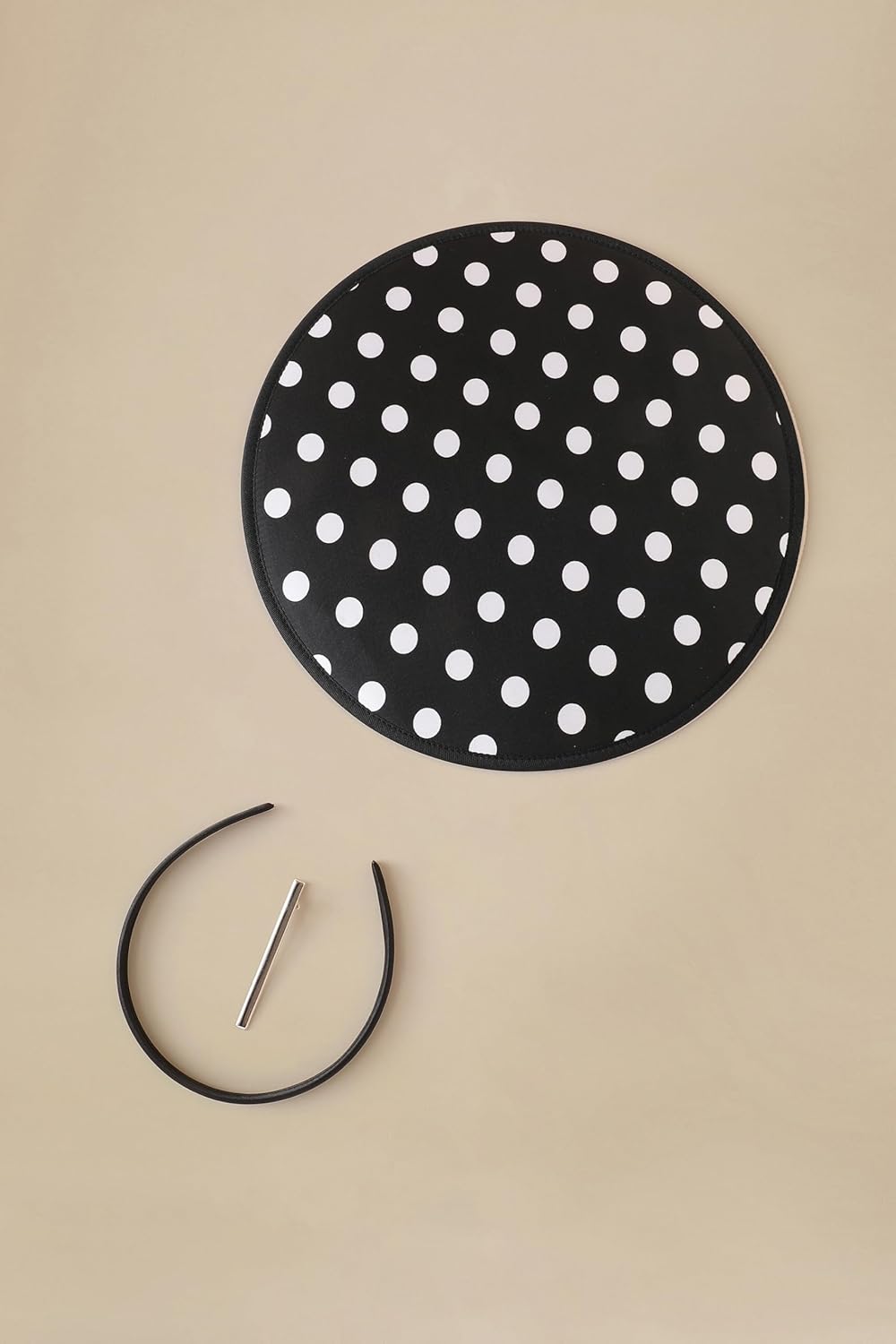 Coucoland Fascinators Hats for Women - Tea Party Cocktail Fascinator Polka Dot Flat Kentucky Vintage Derby Hat for Party - Image 3