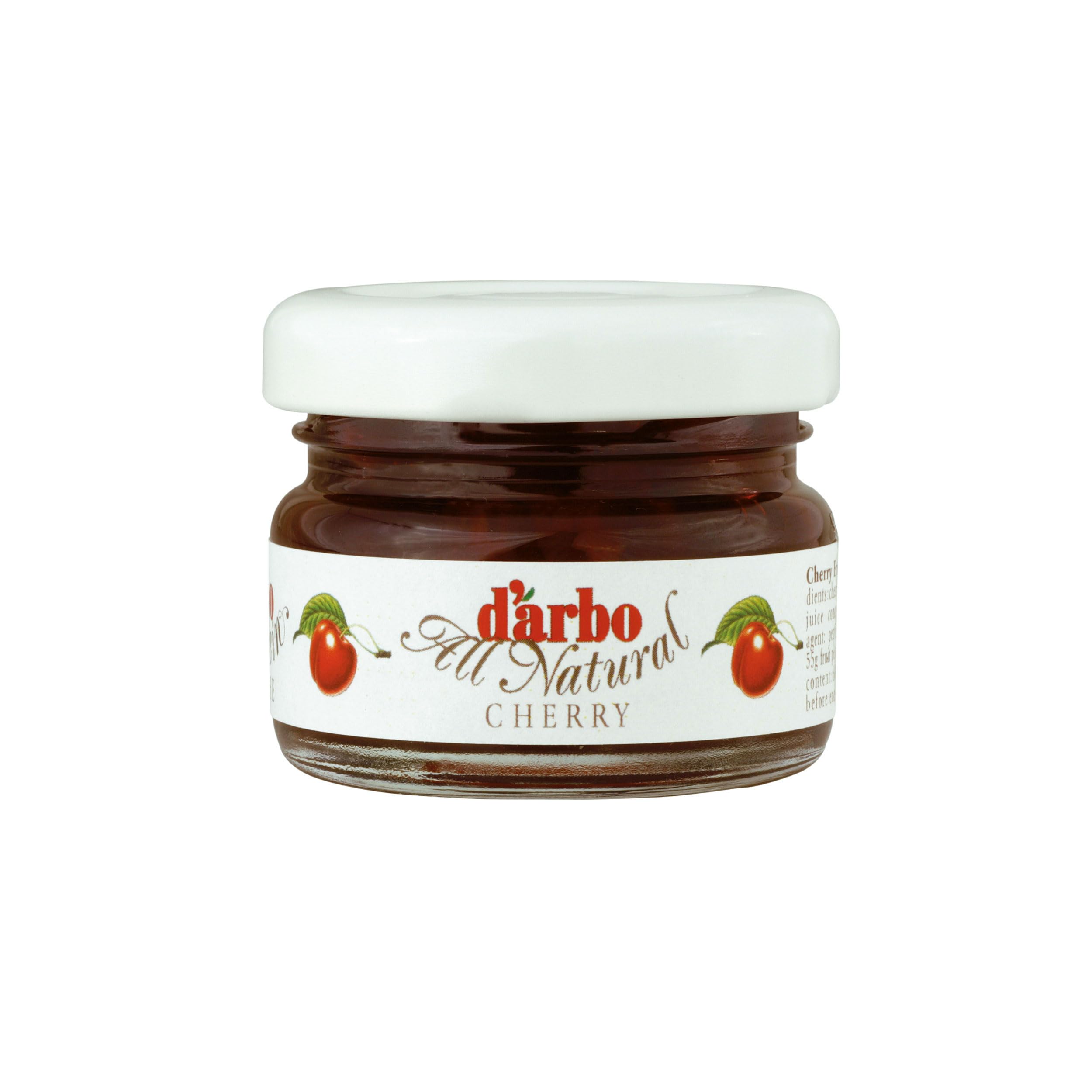 Darbo Kirsch confetture Extra in Mini-Vetro, Pane da Spalla, marmellata, per ristoranti, Hotel, Ufficio, Mensa, 60 Pezzi da 28 g