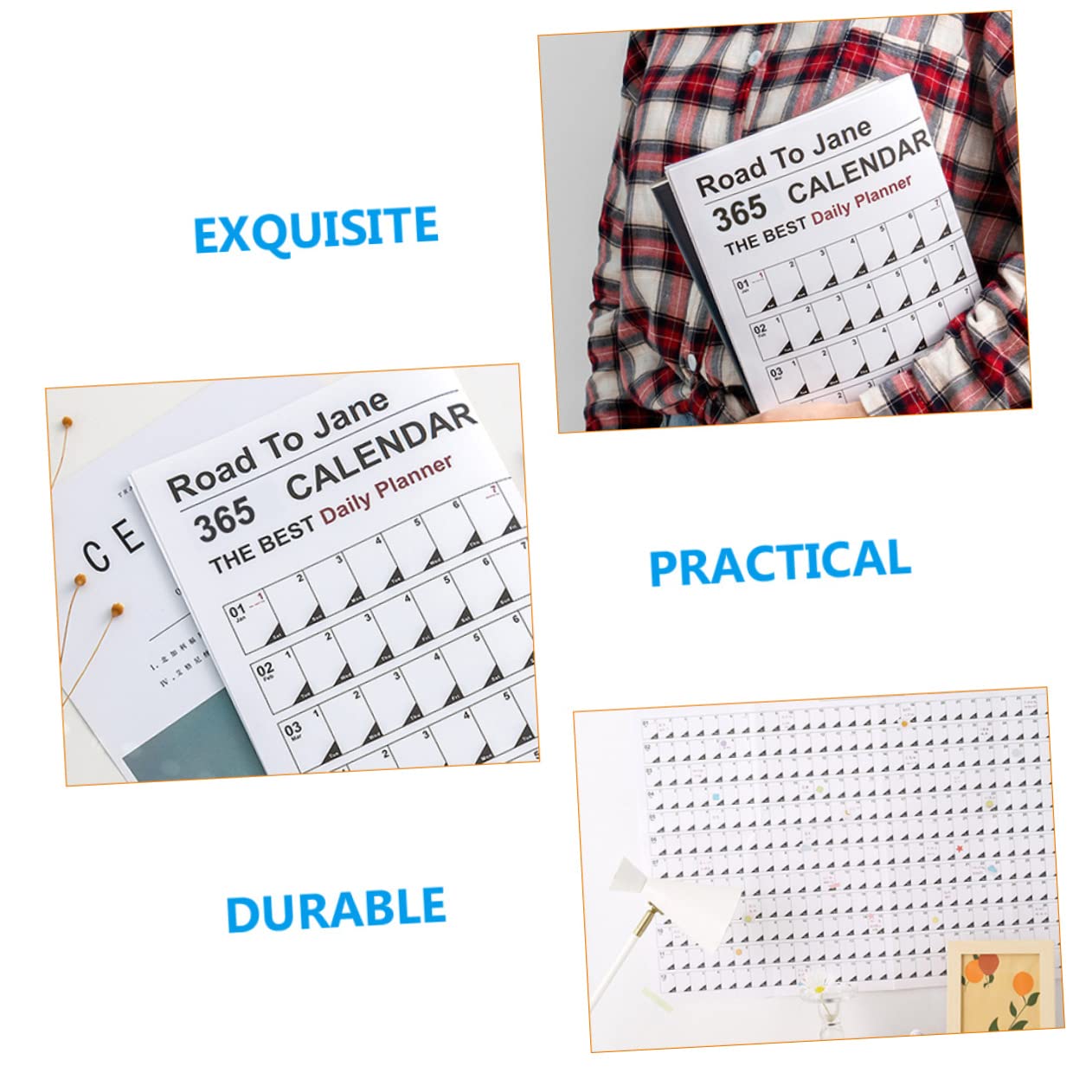 SEWACC 8stücke Wandkalender Im Minimalistischen Design Kreativer Jahresplaner Für Zuhause Büro Und Schule Papierkalender Mit Für Notizen Und Erinnerungen Übersicht