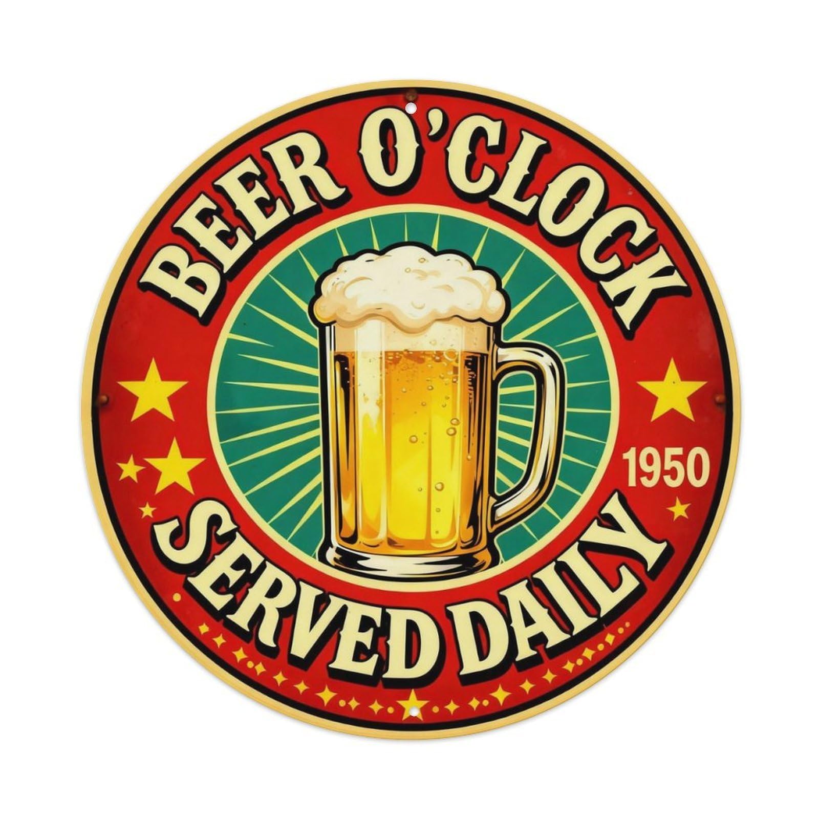 Beer O'Clock Tin Sign Metal Tin Sign Plaque