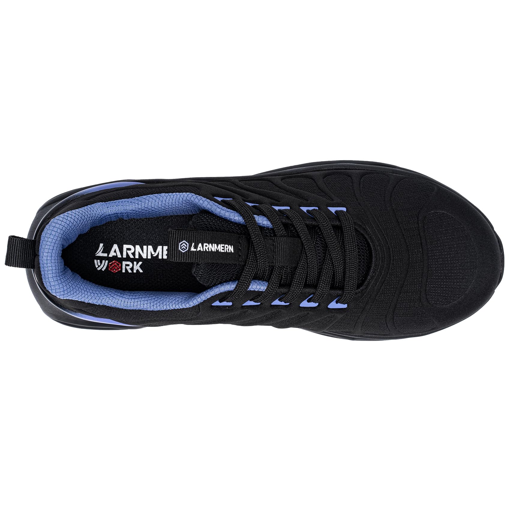 LARNMERN Scarpe Antinfortunistiche Uomo Scarpe Antinfortunistica Moda Traspiranti Leggere con Punta in Acciaio Ammorti Scarpe da Lavoro Comodo