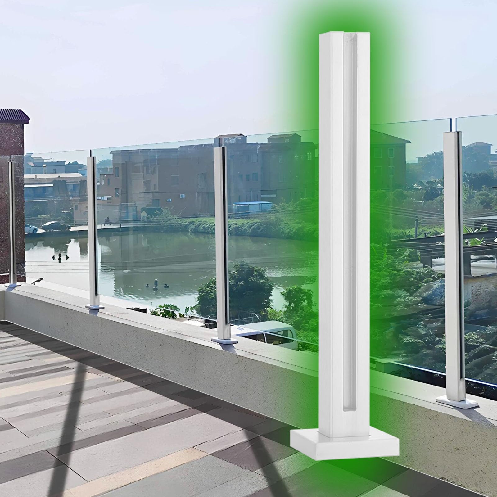 Poteau de balustrade en acier inoxydable haut de gamme blanc 135cm
