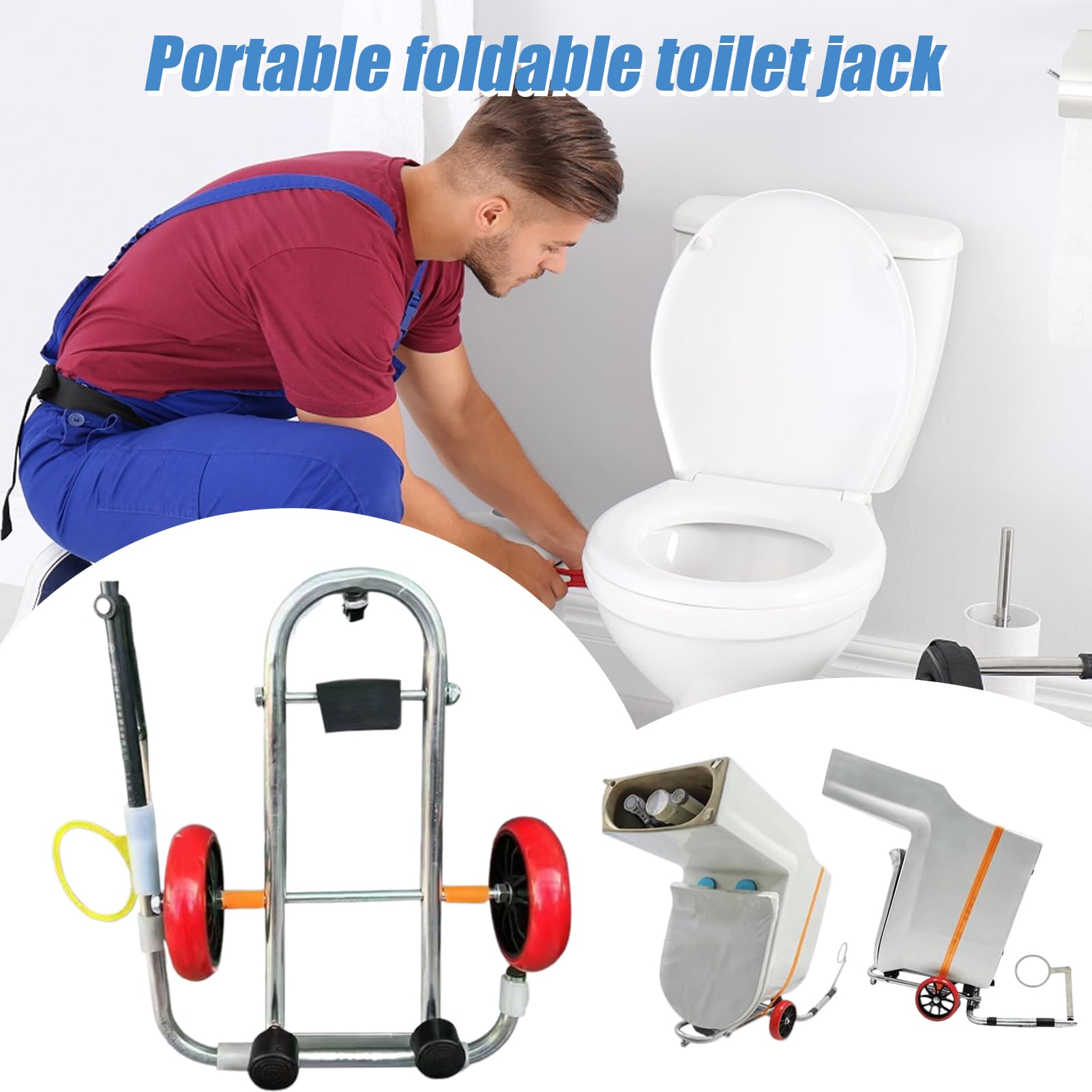 Inodoro Jack, instalación de Inodoro Jack, instalación de Inodoro Jack, Herramienta de Apoyo de Alto Rendimiento para la reparación y posicionamiento de fontaneros con construcción y Barril de