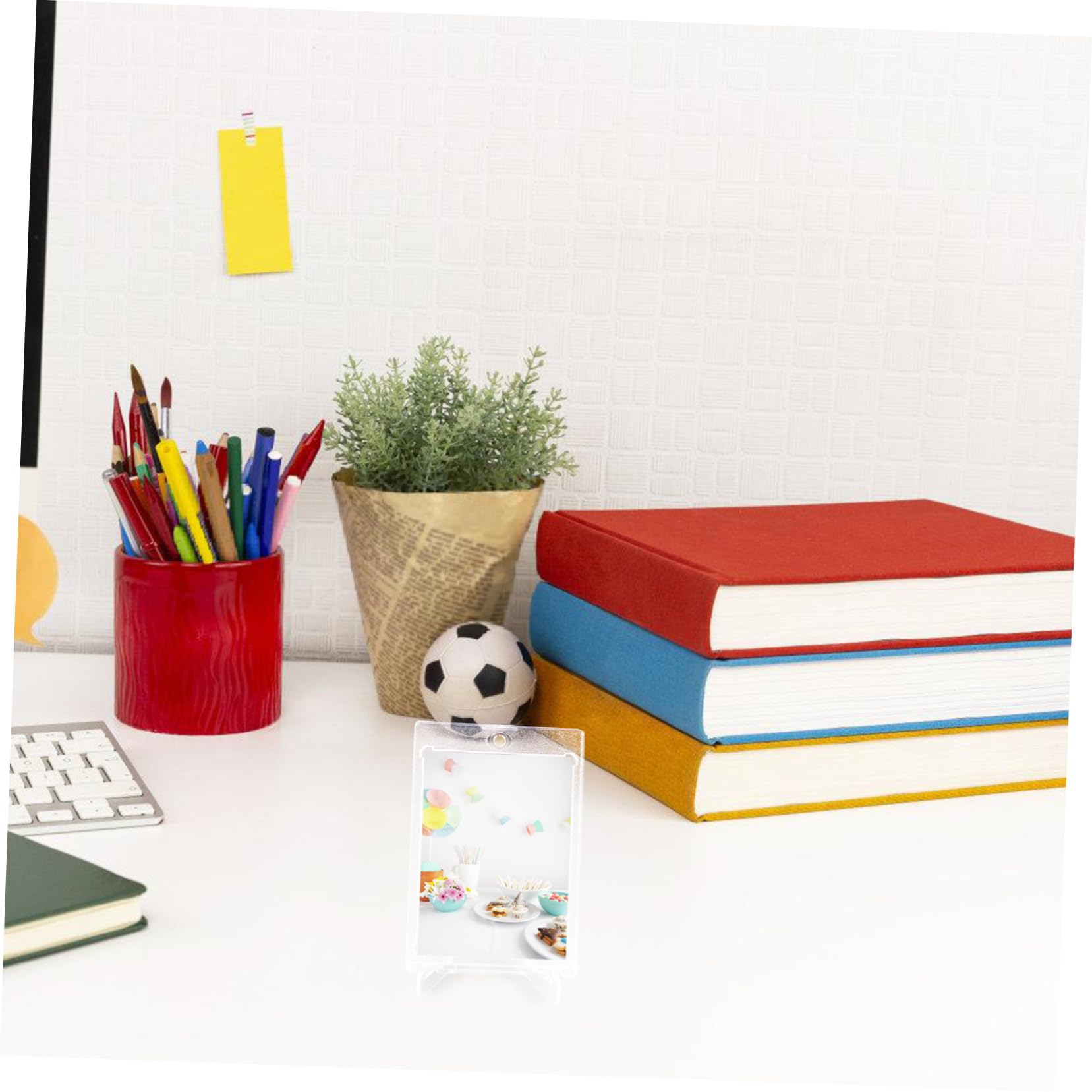 Custodie Porta Carte in Acrilico, Set da 6 con Supporto Display | Foto Cards e Trading Cards, Struttura Magnetica con Base Stabile, Uso Domestico e Ufficio