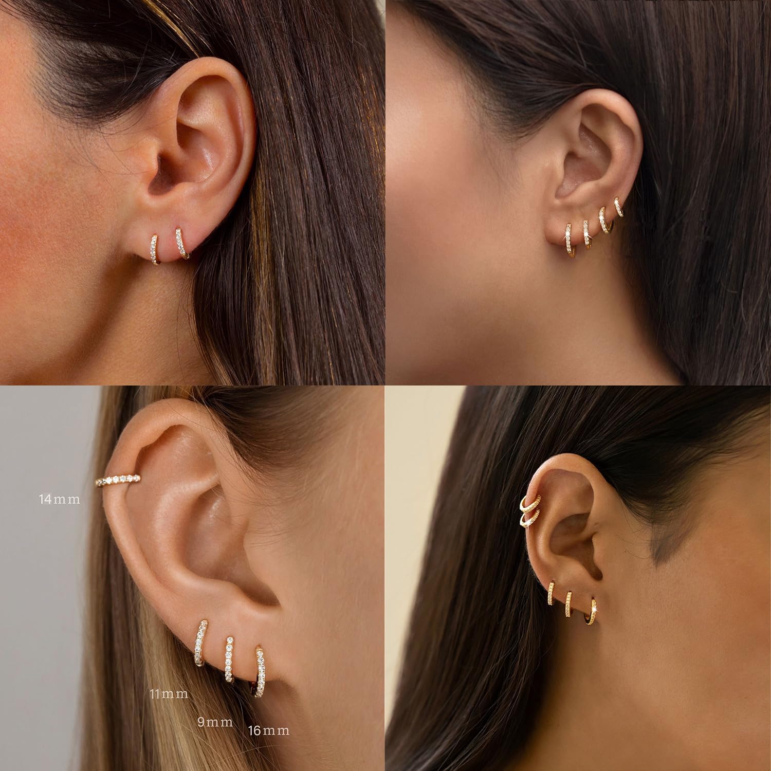 LEXODY Silver Hoop Earrings Set for Women, Lightweight Small Sterling Silver/Gold Hoop Huggie Earrings Multiple Piercing Hypoallergenic Cartilage Earrings for Women Trendy Jewelry Gifts - Image 6