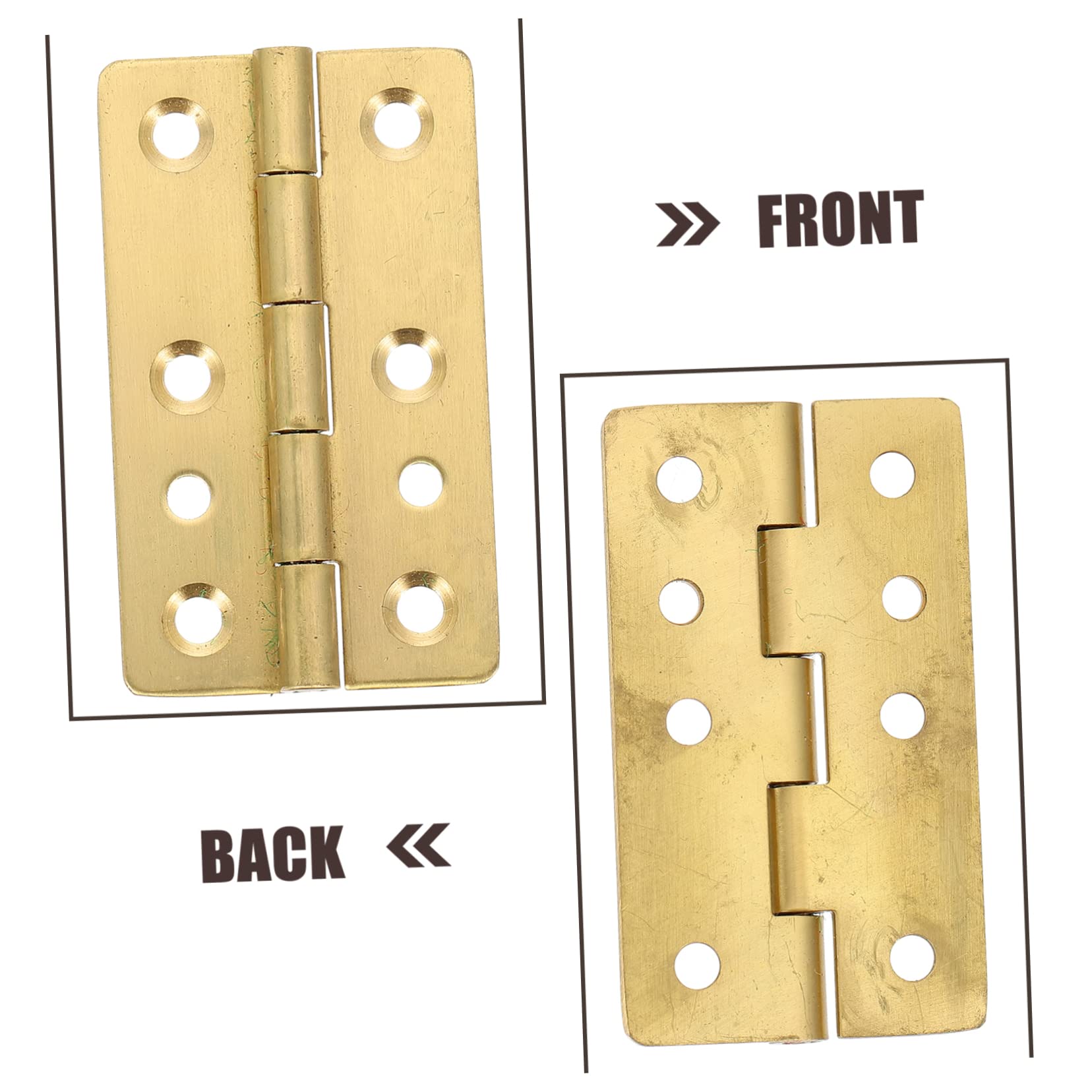 MUSISALY Copper Piano Hinges 6pcs Flush Hinge for Cabinet Doors 45 * 27mm Easy to Install for Jewelry Box