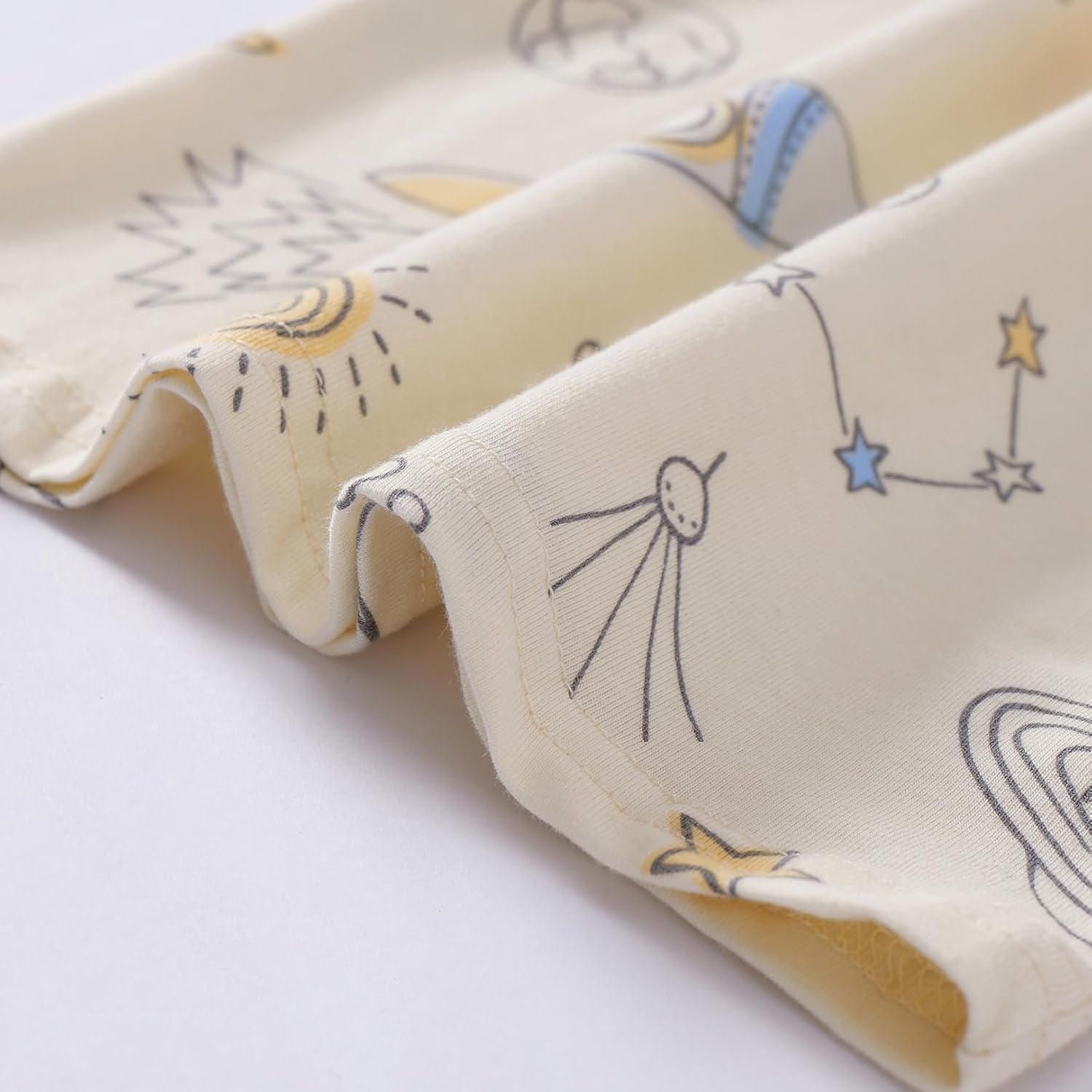 Little Boys Cotton Pajamas Sets Short Sleeve Top with Long John Snug Fit 2 Piece Sleepwear - Image 6