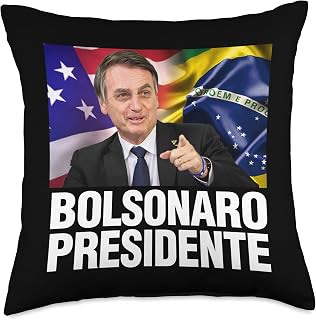 Bolsonaro Brazil Presidente America Brasil Throw Pillow