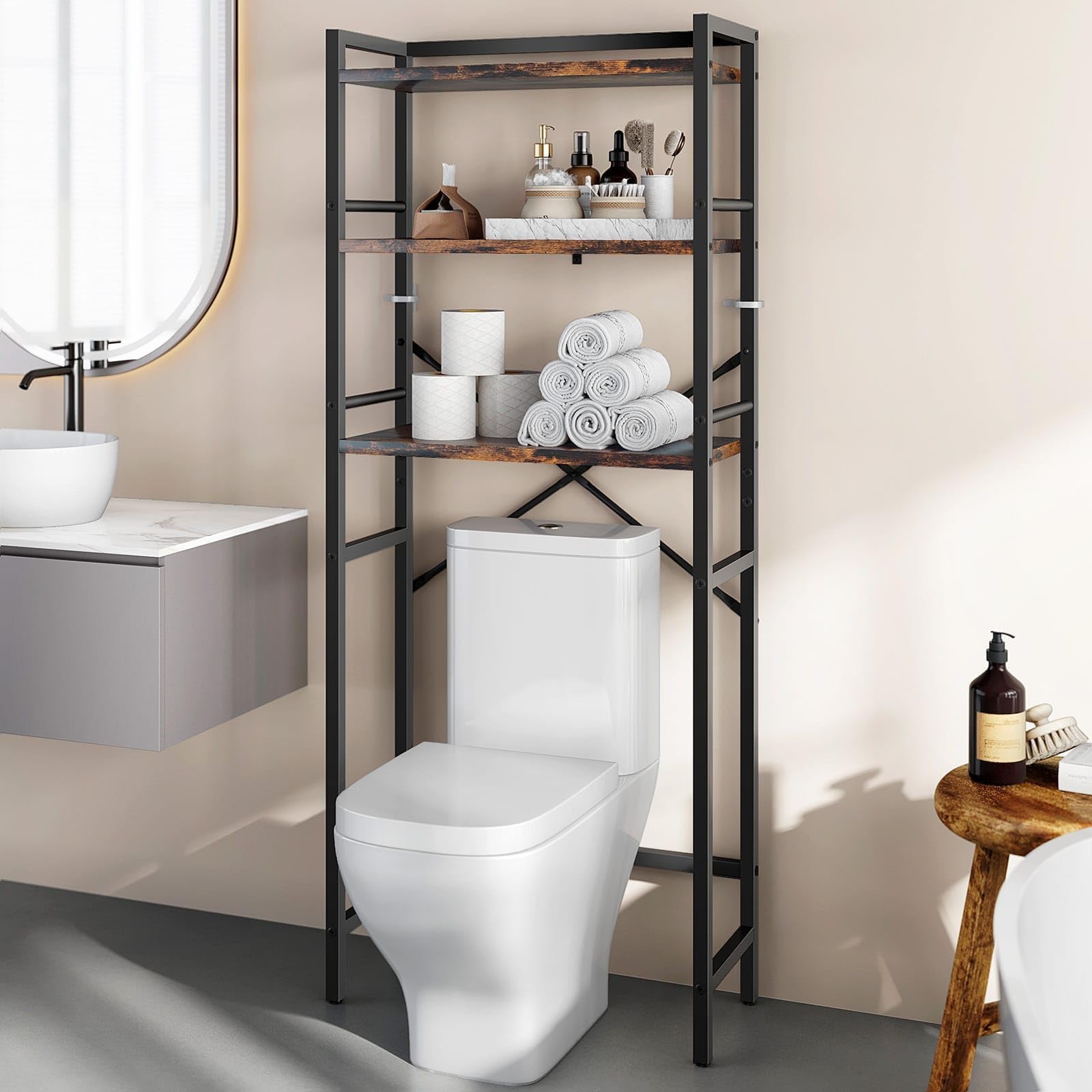 Amazon.com: Kings Brand Furniture - Over The Toilet Storage Etagere ...