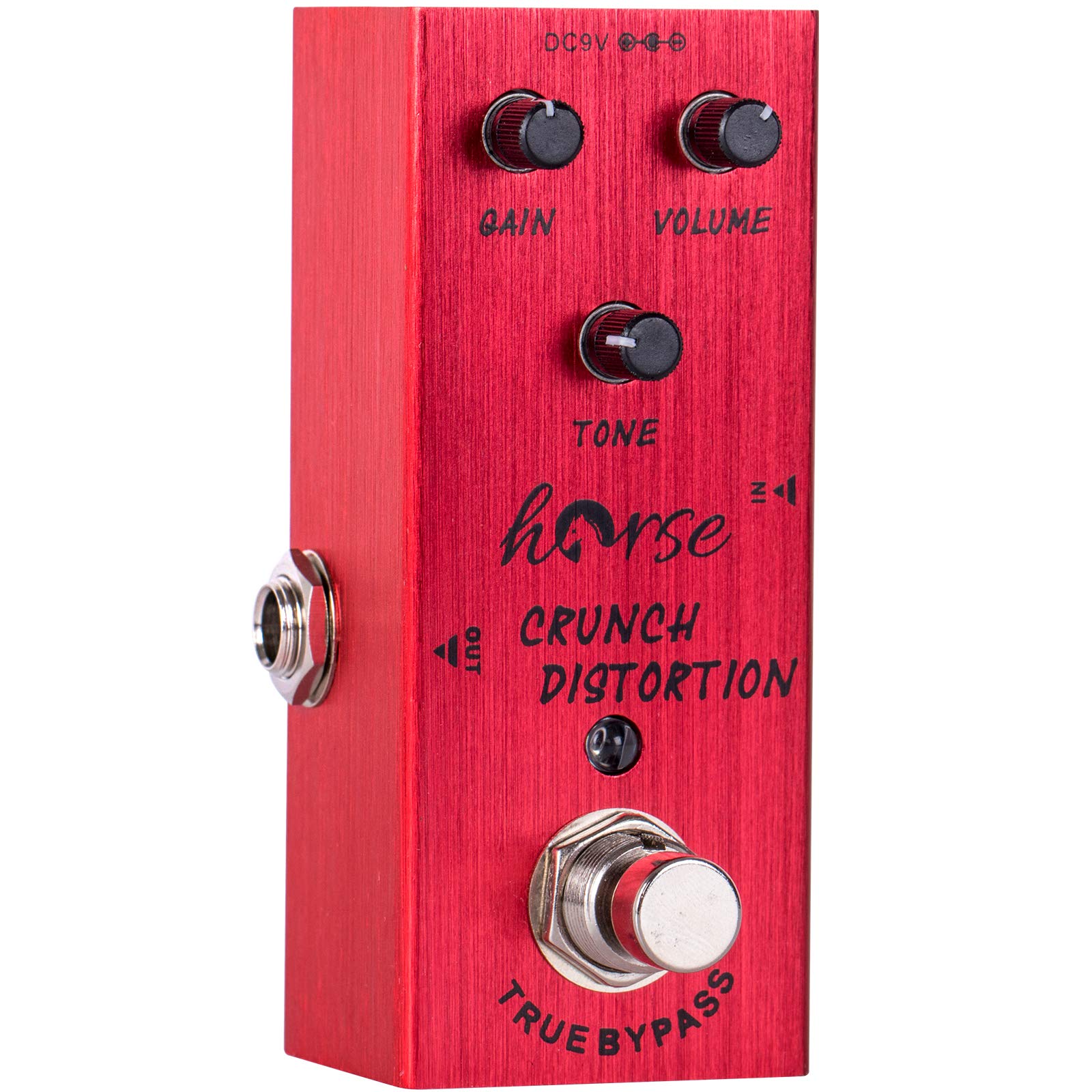 Distortion Guitar Pedal, Horse Electric Effects Pedals Mini Single Type DC 9V True Bypass