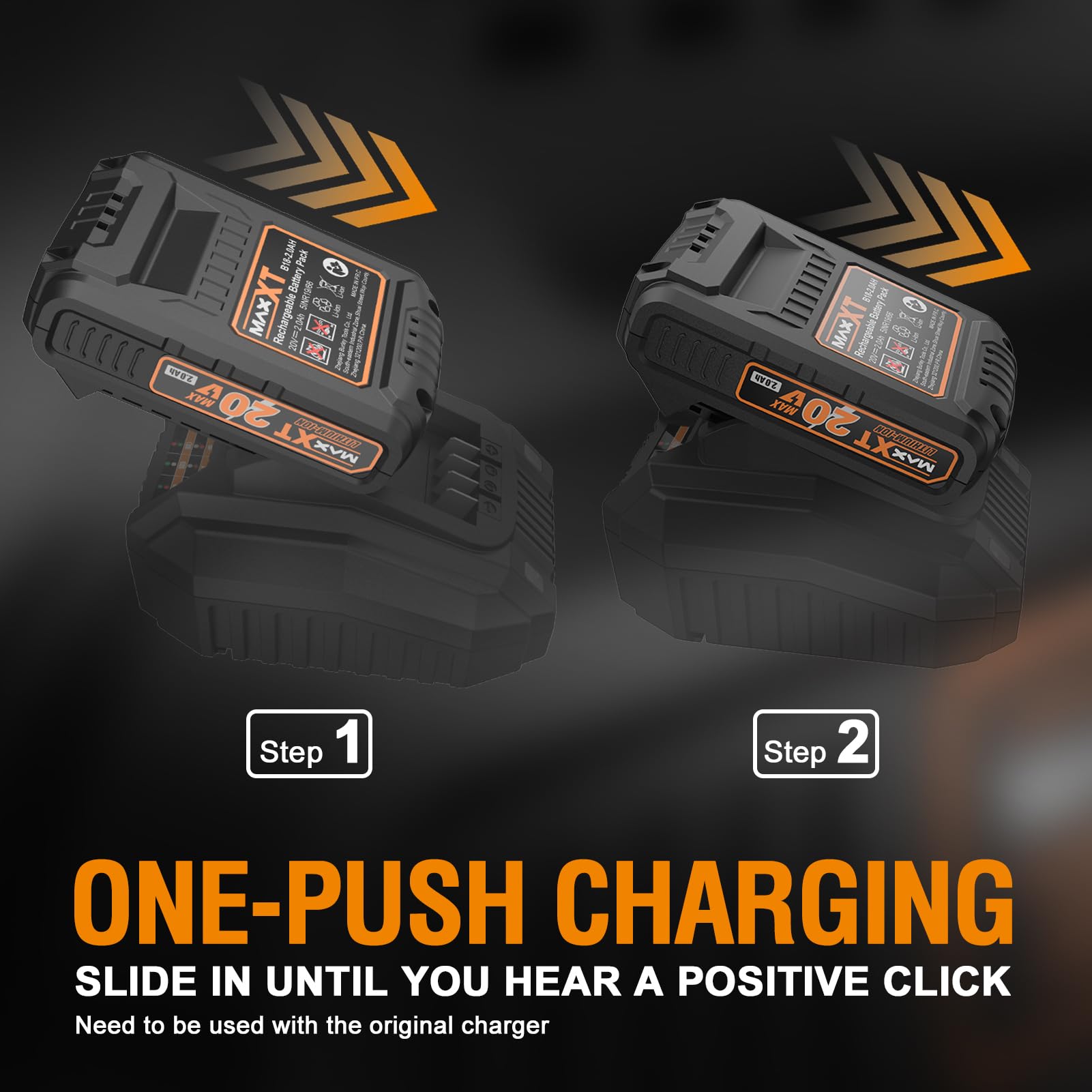 MAXXT Set di batterie | 2 batterie agli ioni di litio da 20 V 2,0 Ah + 1 caricatore | compatibile esclusivamente con MAXXT