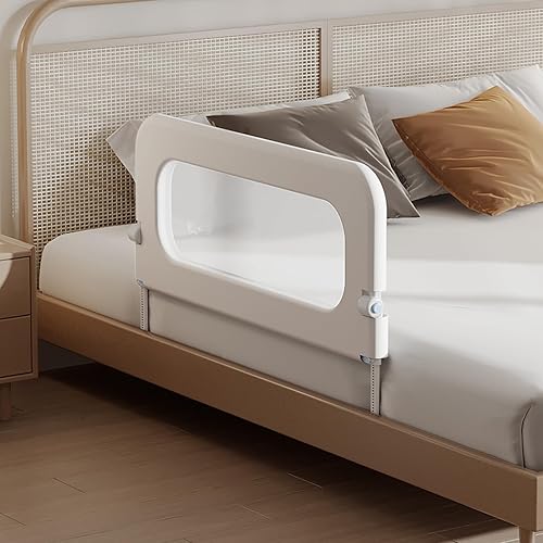 Barandilla de protección para cama de bebé para niños pequeños, altura ajustable de 32 pulgadas, barandilla de cama abatible, barandilla lateral de Barandilla de protección para cama de bebé para niños pequeños, altura ajustable de 32 pulgadas, barandilla de cama abatible, barandilla lateral de