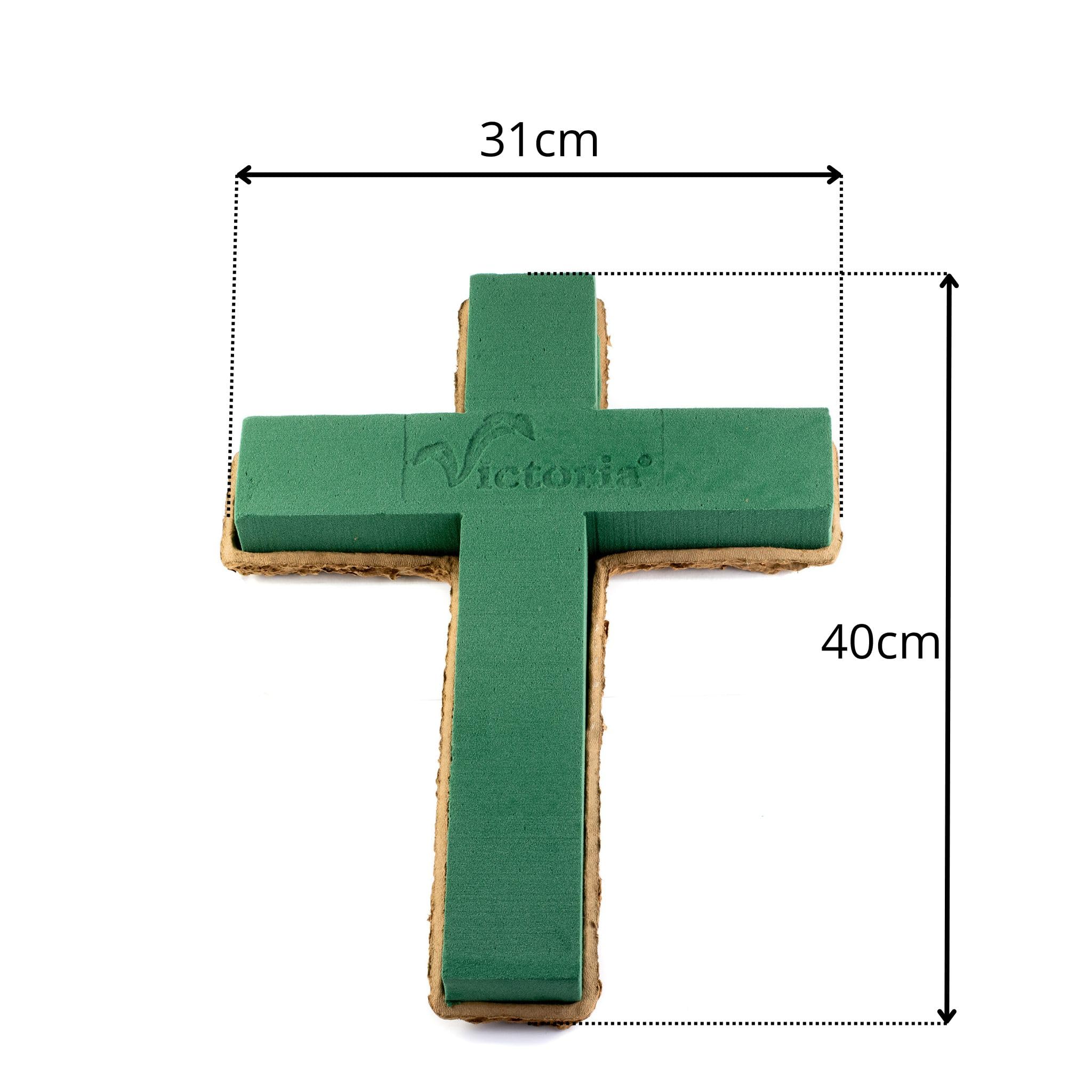 Mousse Florale Humide En Croix 55x39x6 Cm Sur Support Rigide - Grande Croix Pour Fleurs Fraîches