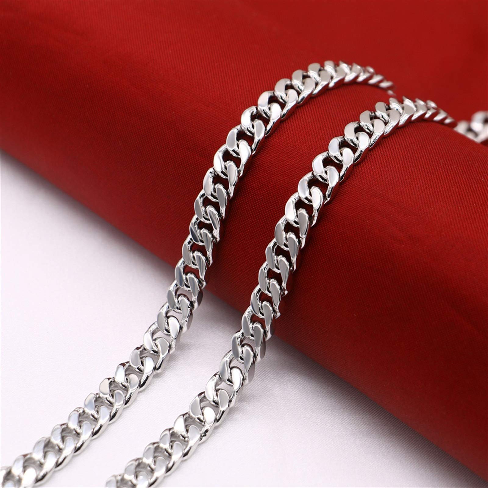 Collier Chaine Homme Herrenhalsketten 925 Sterling Silber Herren Halskette Link Kette 6,5 mm 20-24 In Mann Fine Schmuck Geschenk