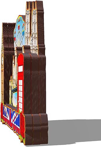 Miniatura 2 de Imán de madera de Inglaterra Londres 3D para nevera, recuerdos coleccionables, decoración hecha a mano, artesanías 2