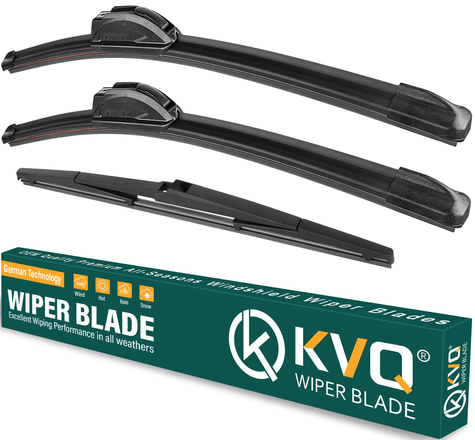 Windshield Wiper Blades Replacement for Toyota Prius 2004 2005 2006 2007 2008 2009,Original Equipment Replacement Front Rear Wiper Blade Set - 26" 18" 16" (Set of 3)