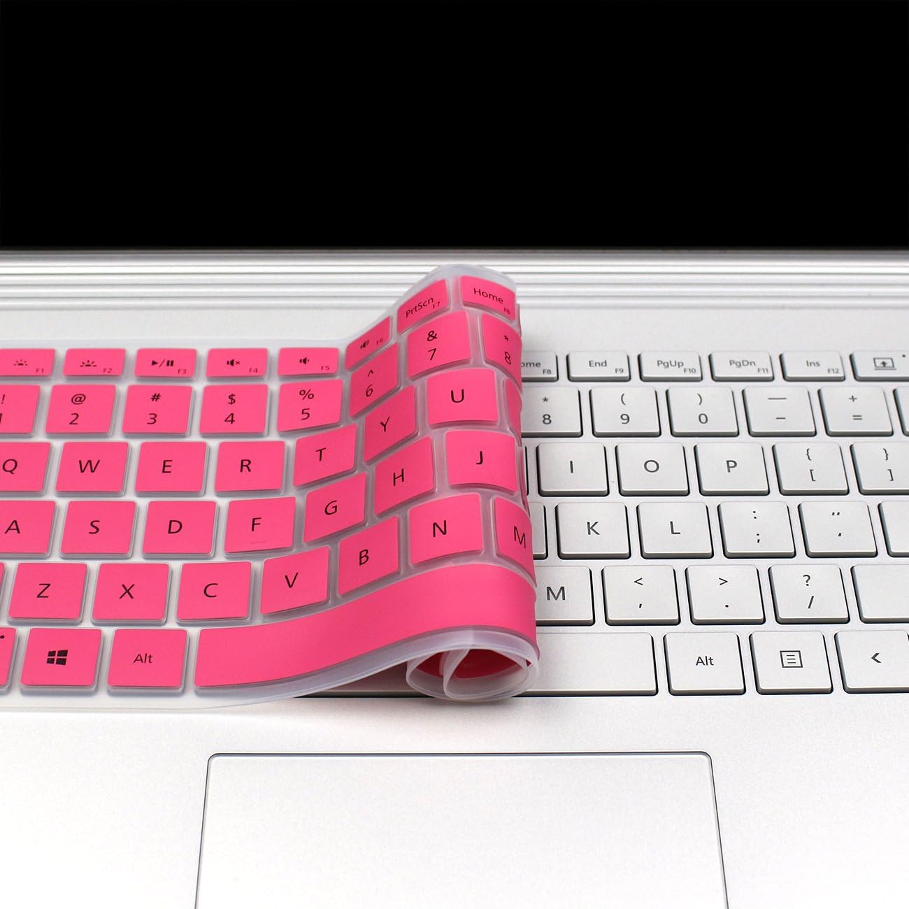 ProElife Ultra Thin Soft Sticky Silicone Keyboard Protector Cover Skin for Book 13.5" (with or w/Out Retina Display) (2015 Oct. Release)--Pink