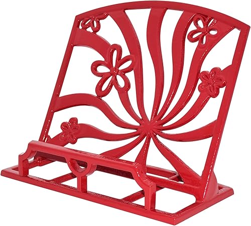 Miniatura 12 de Elegante soporte para libros de cocina de hierro fundido, soporte decorativo de metal para libros de recetas para Biblia, soporte de libro de