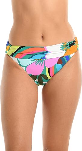 La Blanca Women's Banded Hipster Bikini Swimsuit Bottom, Multi//Sun Catcher, 14