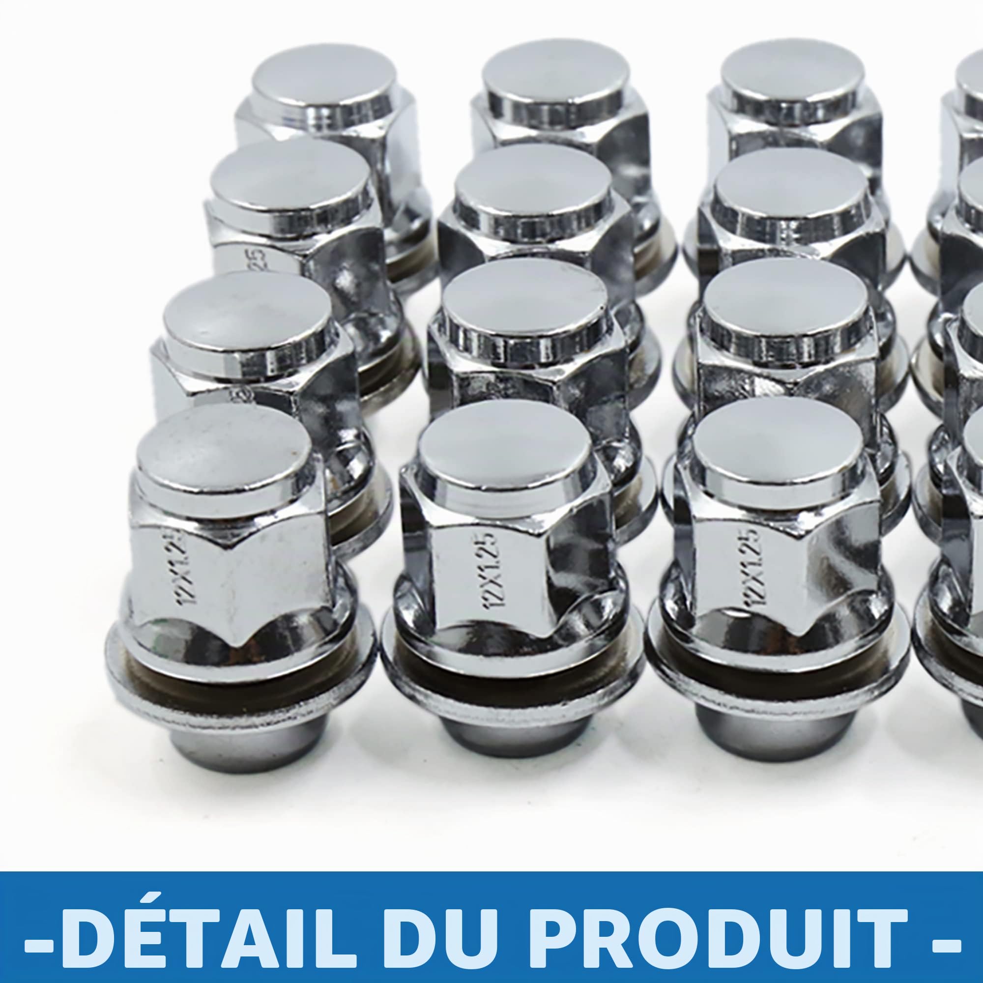 A ABSOPRO Voiture Racing Roue Cosse Écrous M12 X 1.25 Pneu Jante Vis (Ensemble de 20)