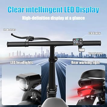 Foldable Electric Bike for Adults & Teens, 500W Peak Motor Folding Ebike, 48V 15Ah Removable Battery for Folding Electric Bicycle Max 20MPH 50Miles, Full Suspension, 14x2 Mini E-Bike