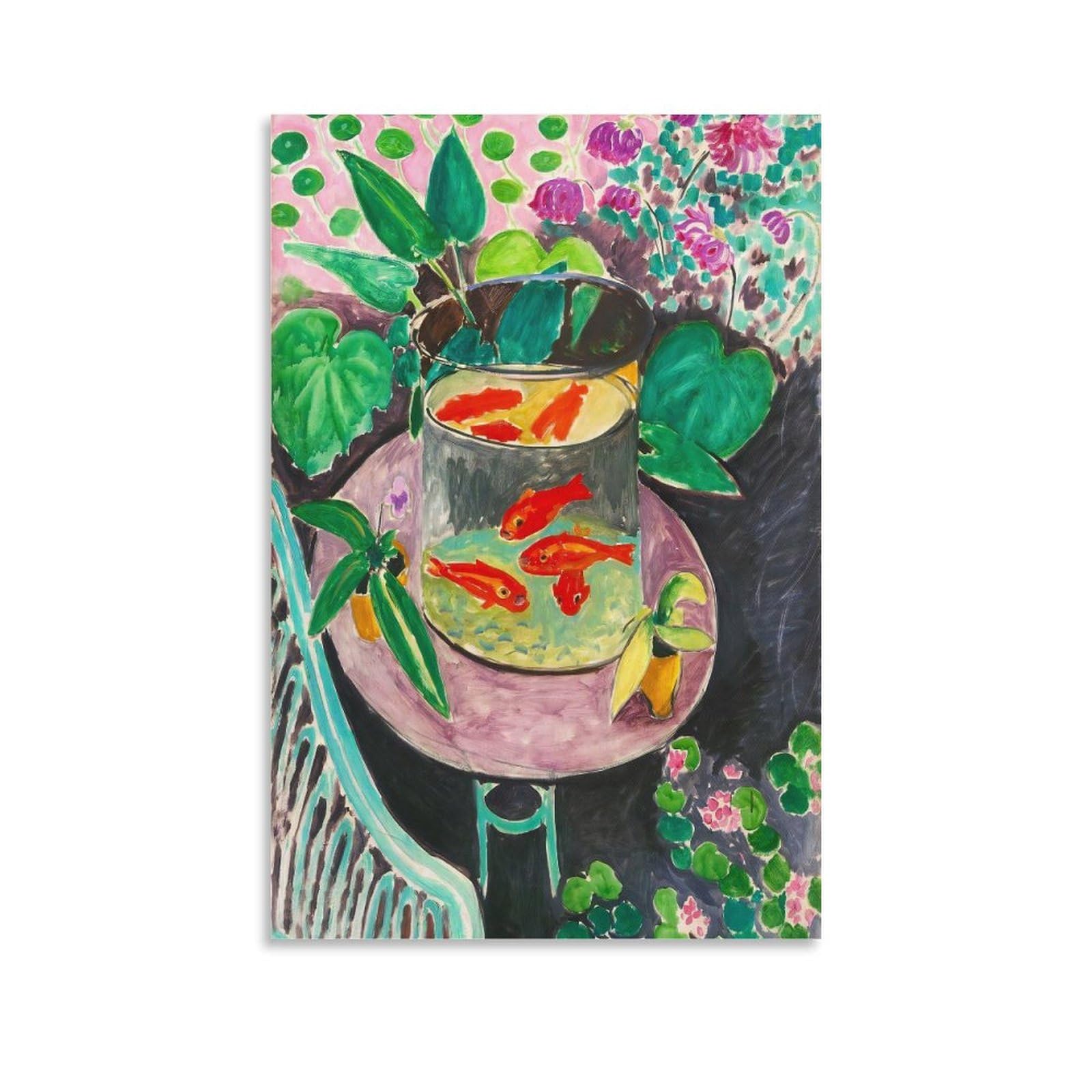 Luboyang Unframe Henri Matisse Goldfish Poster; Canvas Print Poster Wall Art Decorative Painting; ; 24X36inch(60X90cm)