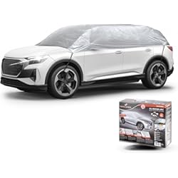 Funda Exterior Ford Focus WALSER Funda de Coche All Weather Light Medio Garaje tamaño XL Gris Claro, a Prueba de Polvo con protección UV, fijación de cinturón Reforzada
